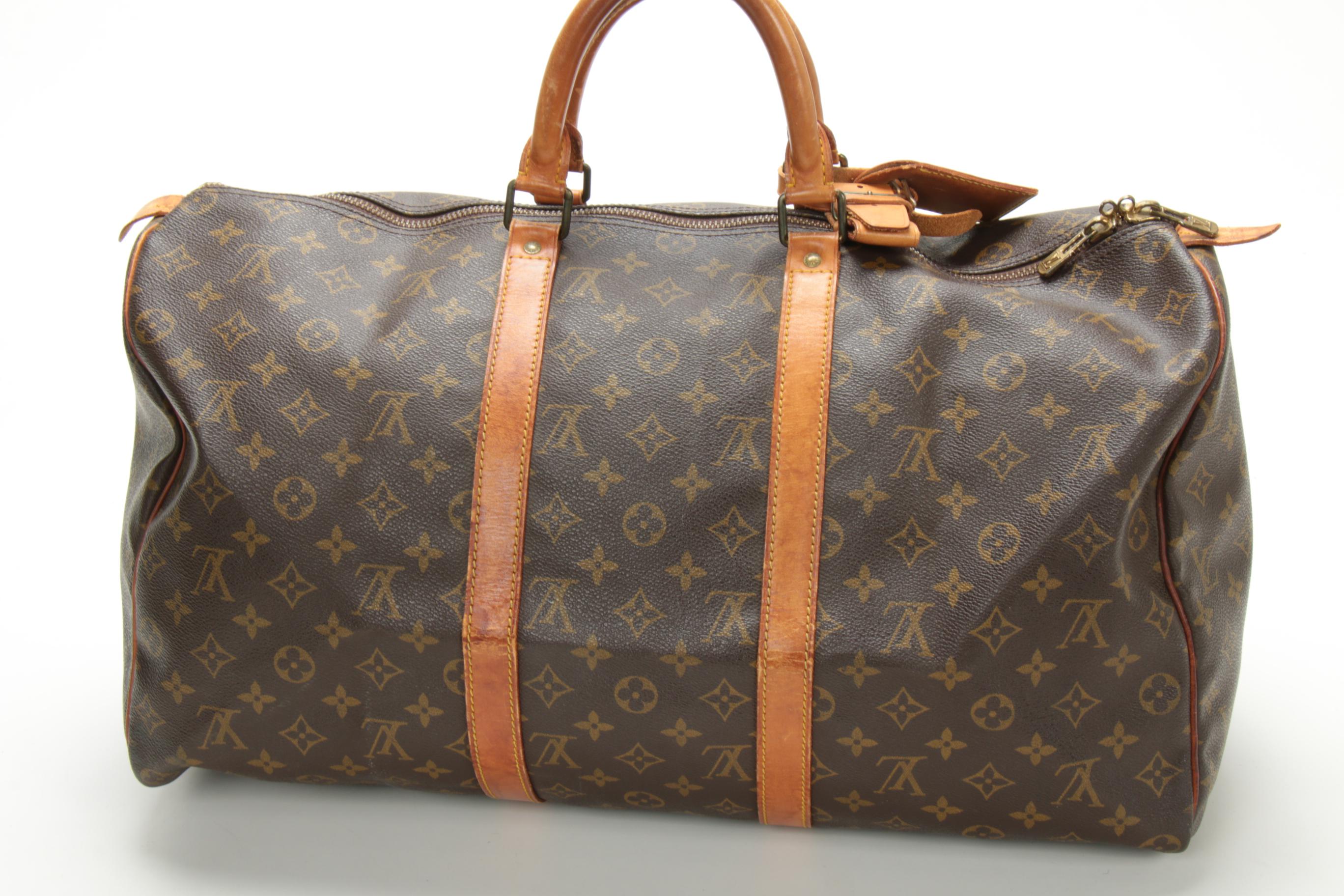 Louis Vuitton Keepall 50 in Monogram Canvas and Vachetta Leather