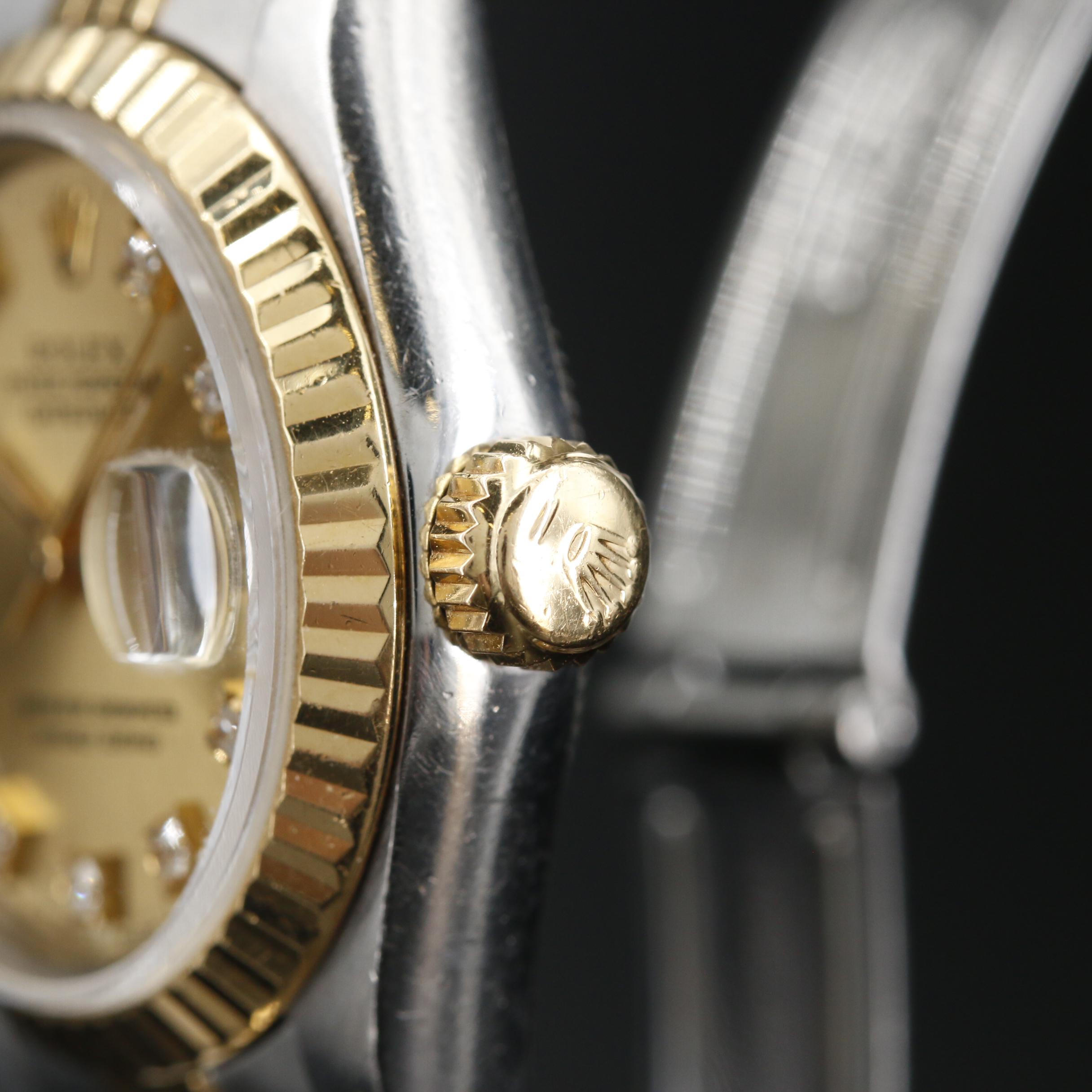 1991 Rolex "Datejust" Factory Diamond Dial and 18K Gold Automatic Watch
