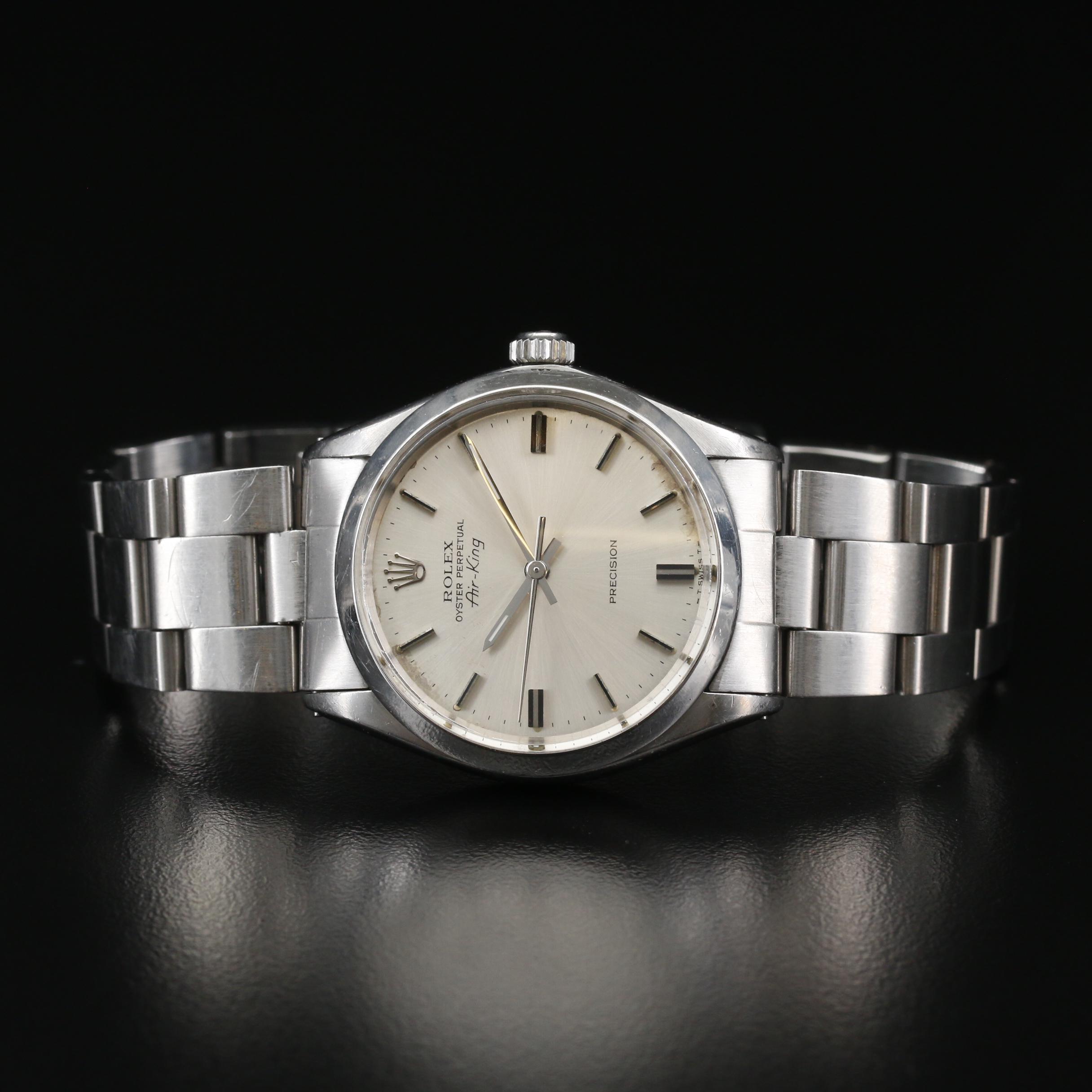 1974 Rolex Air King Stainless Steel Watch