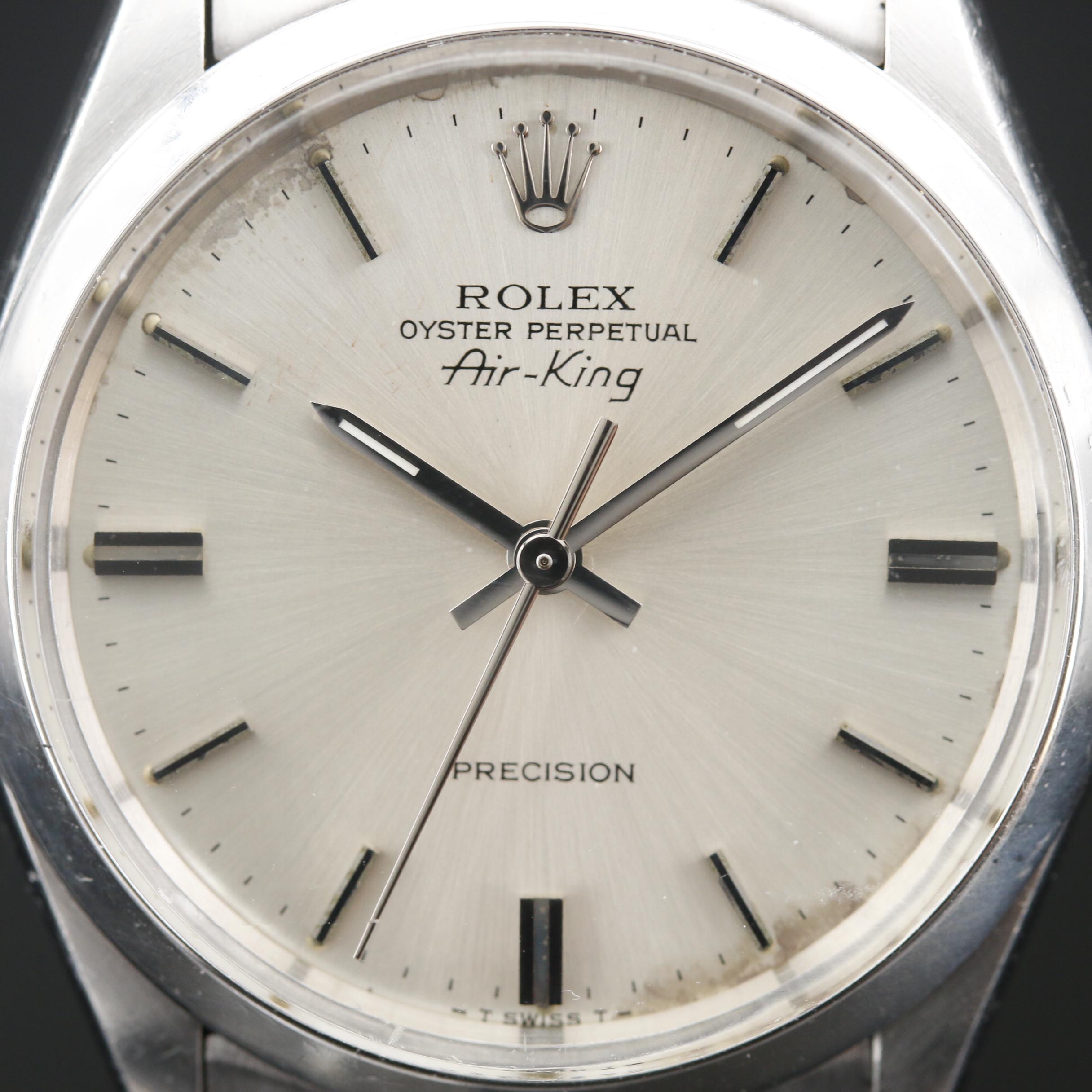 1974 Rolex Air King Stainless Steel Watch