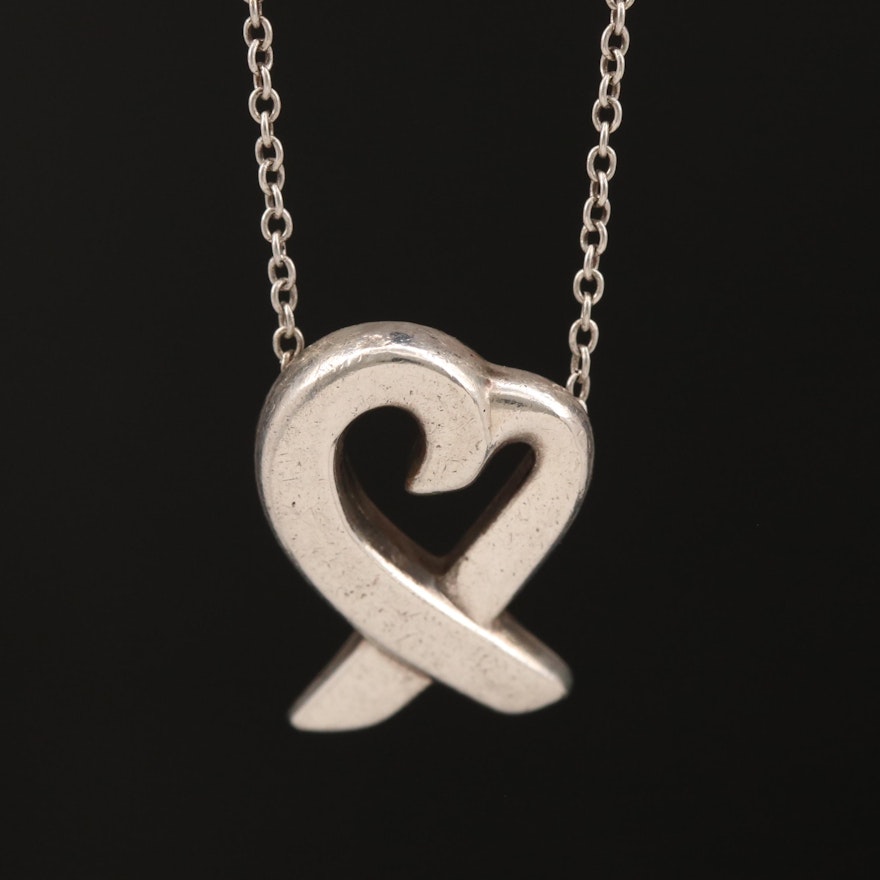 Paloma Picasso for Tiffany & Co. Sterling Silver Loving Heart Necklace