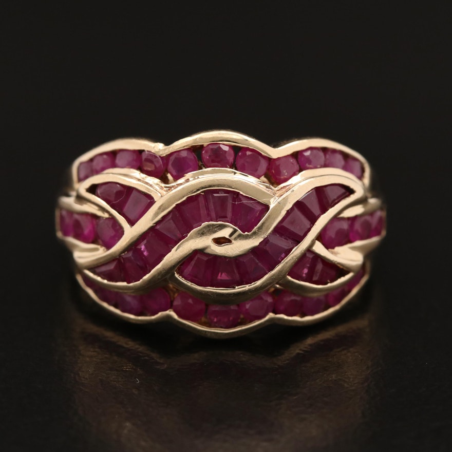 10K Ruby Channel Set Ring