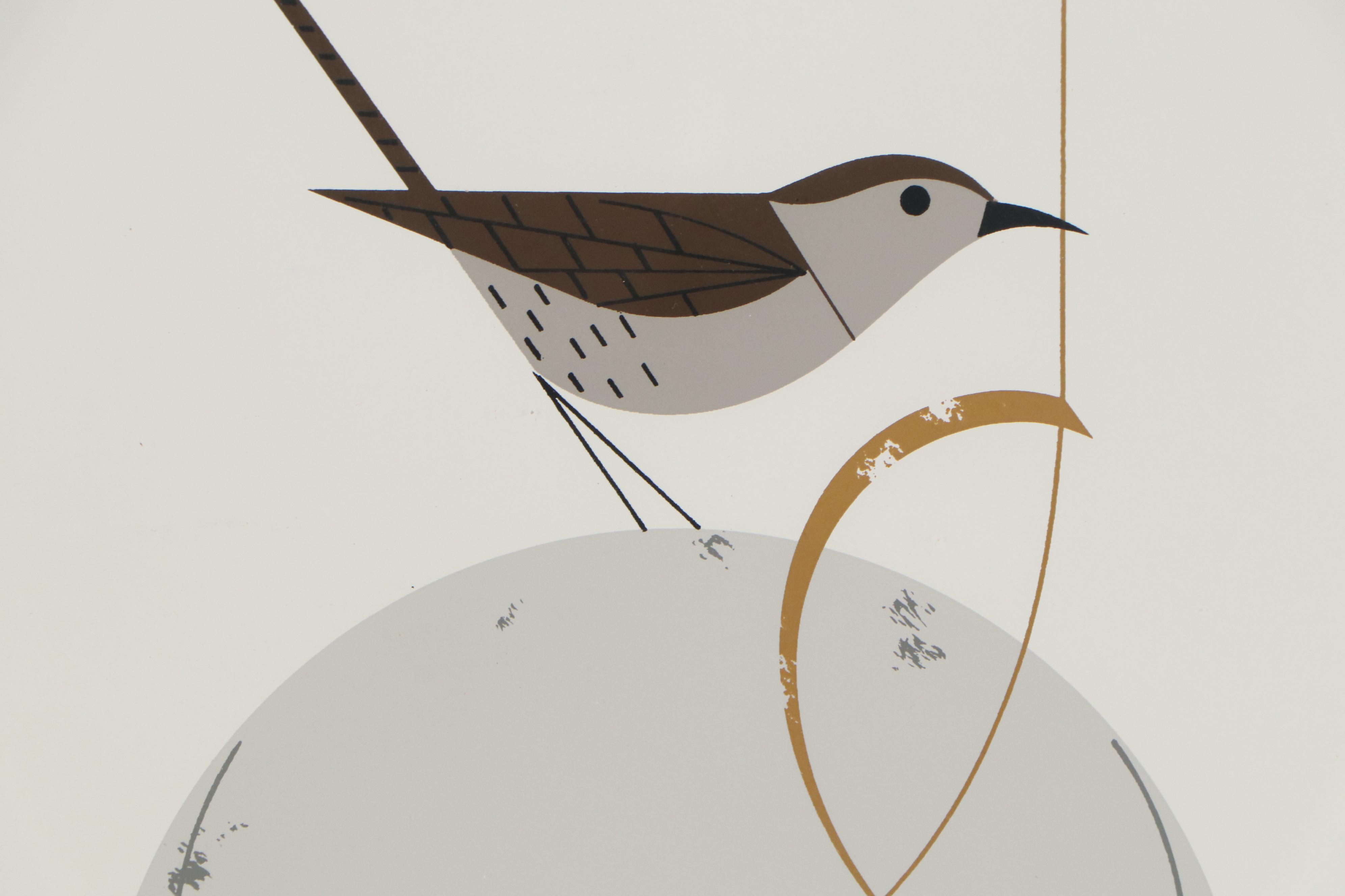 Charley Harper Serigraph "Wrented (House Wrens)", 1968