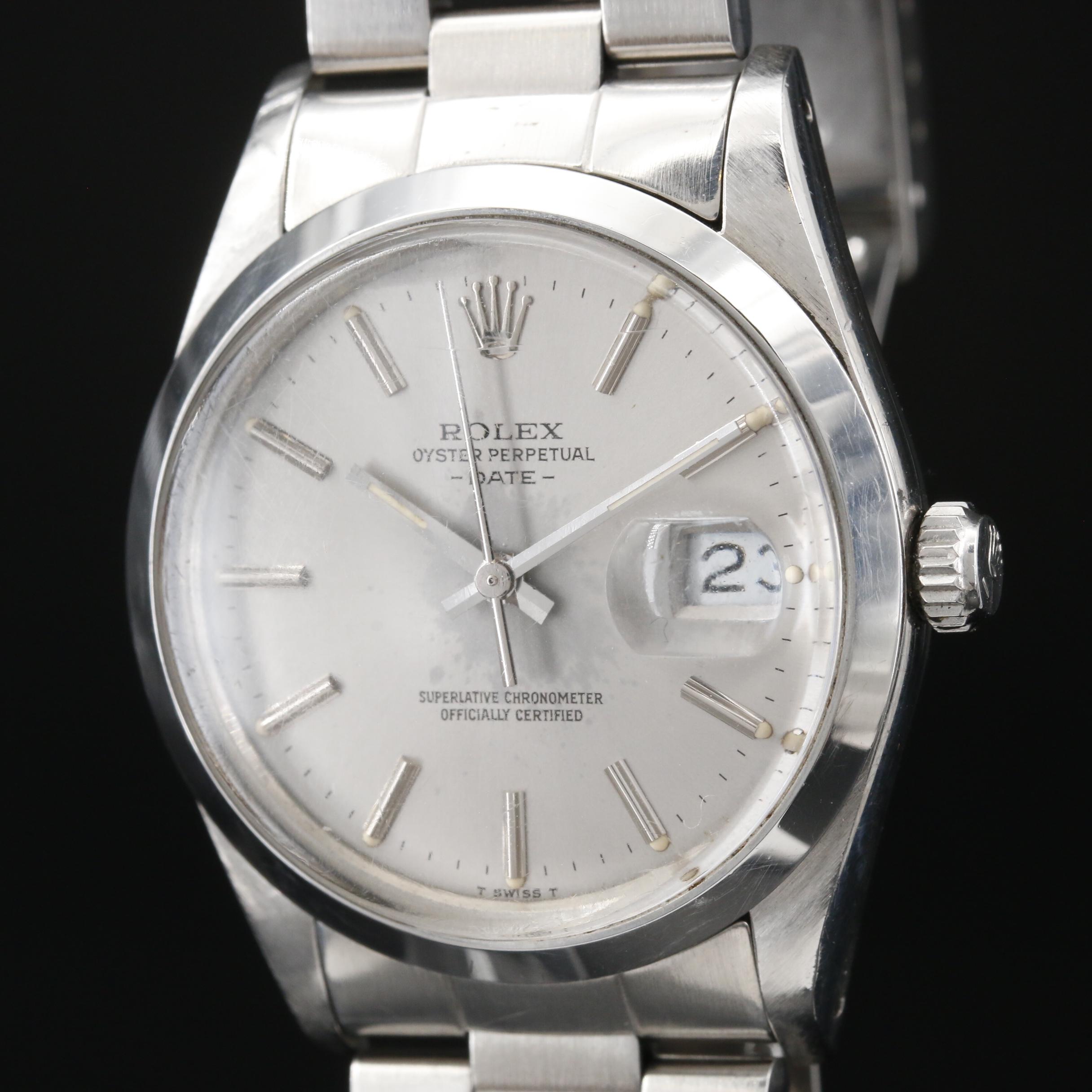 1983 Rolex Oyster Perpetual Date Stainless Steel Automatic Watch
