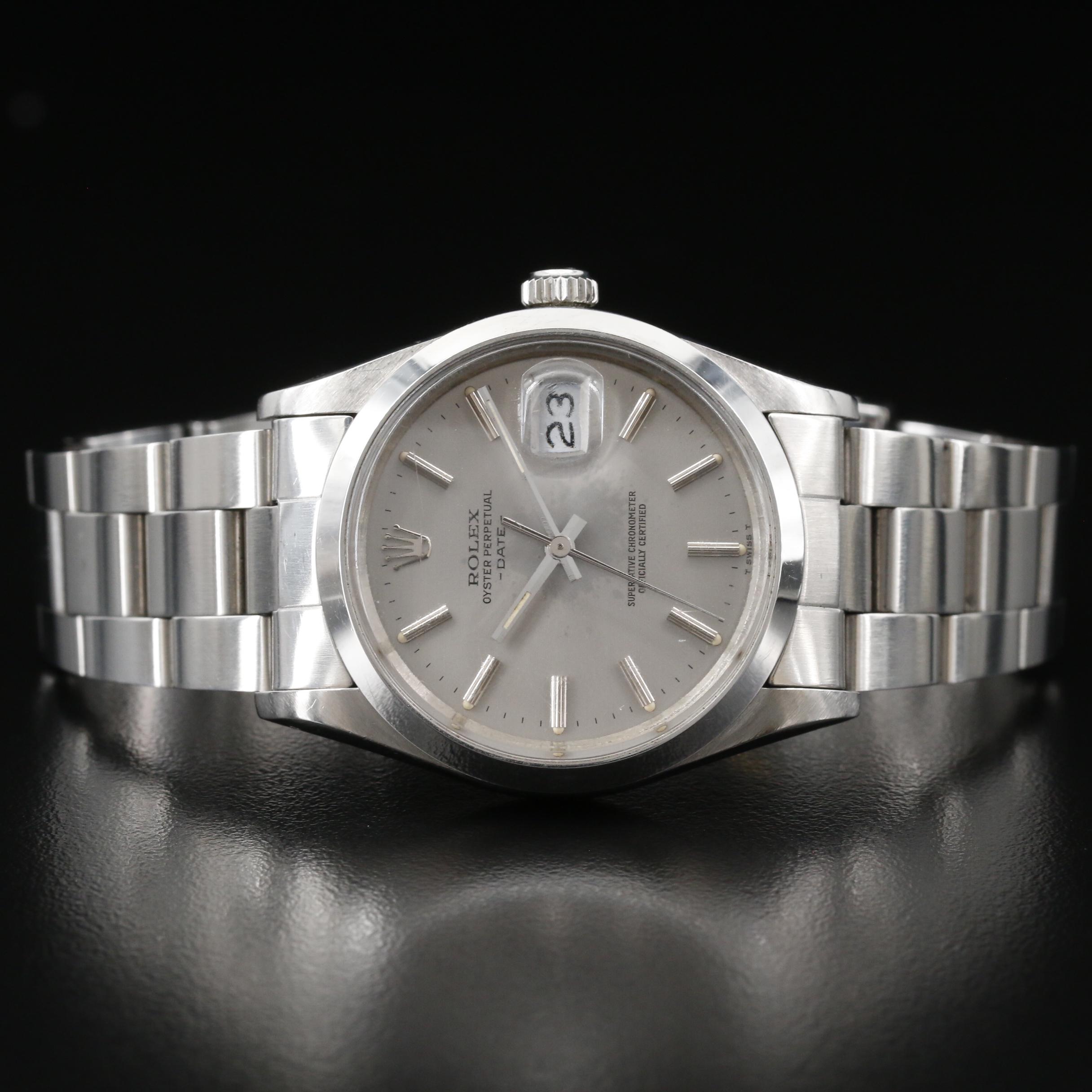 1983 Rolex Oyster Perpetual Date Stainless Steel Automatic Watch