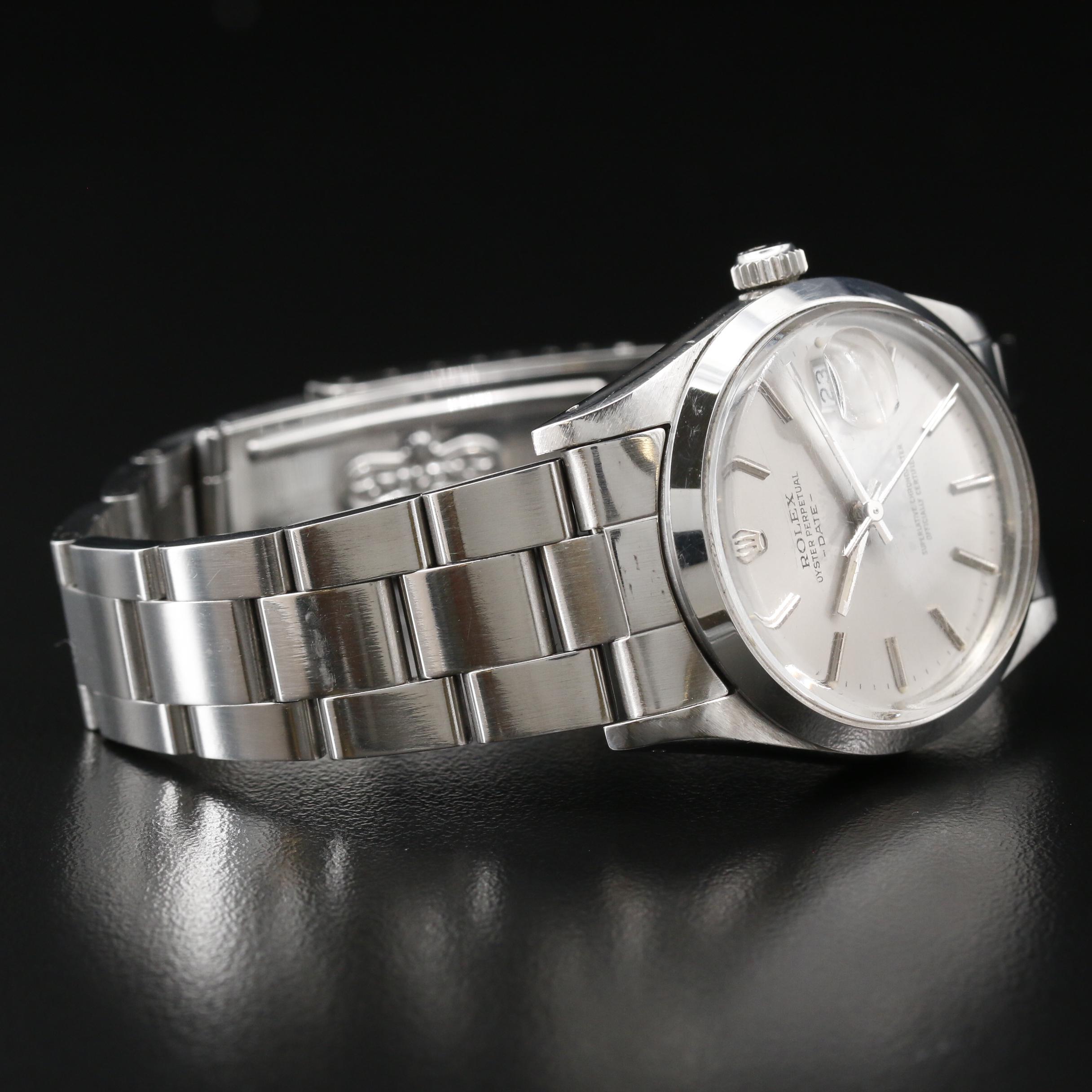 1983 Rolex Oyster Perpetual Date Stainless Steel Automatic Watch