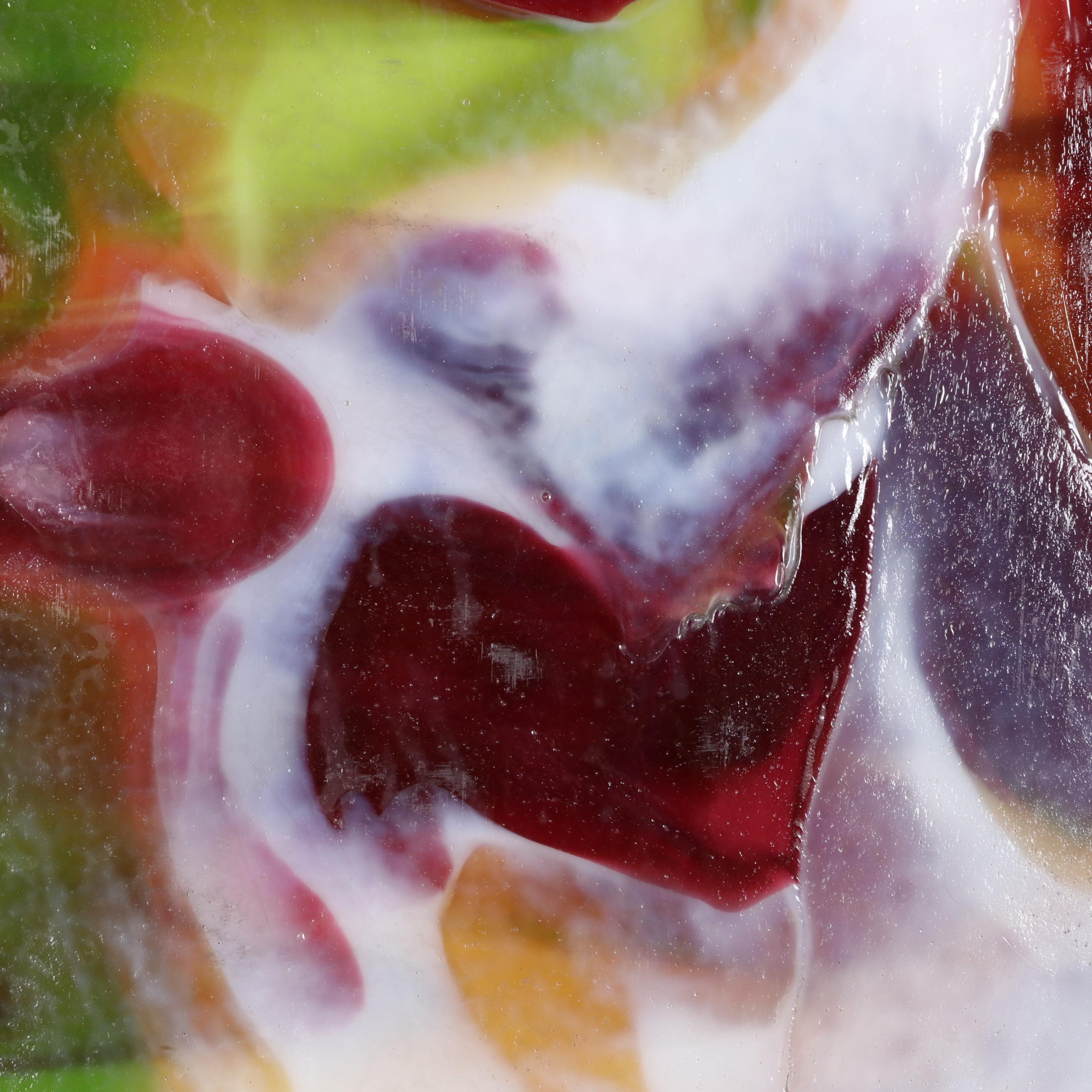 Stained and Slag Glass Famed Hanging Window Panel