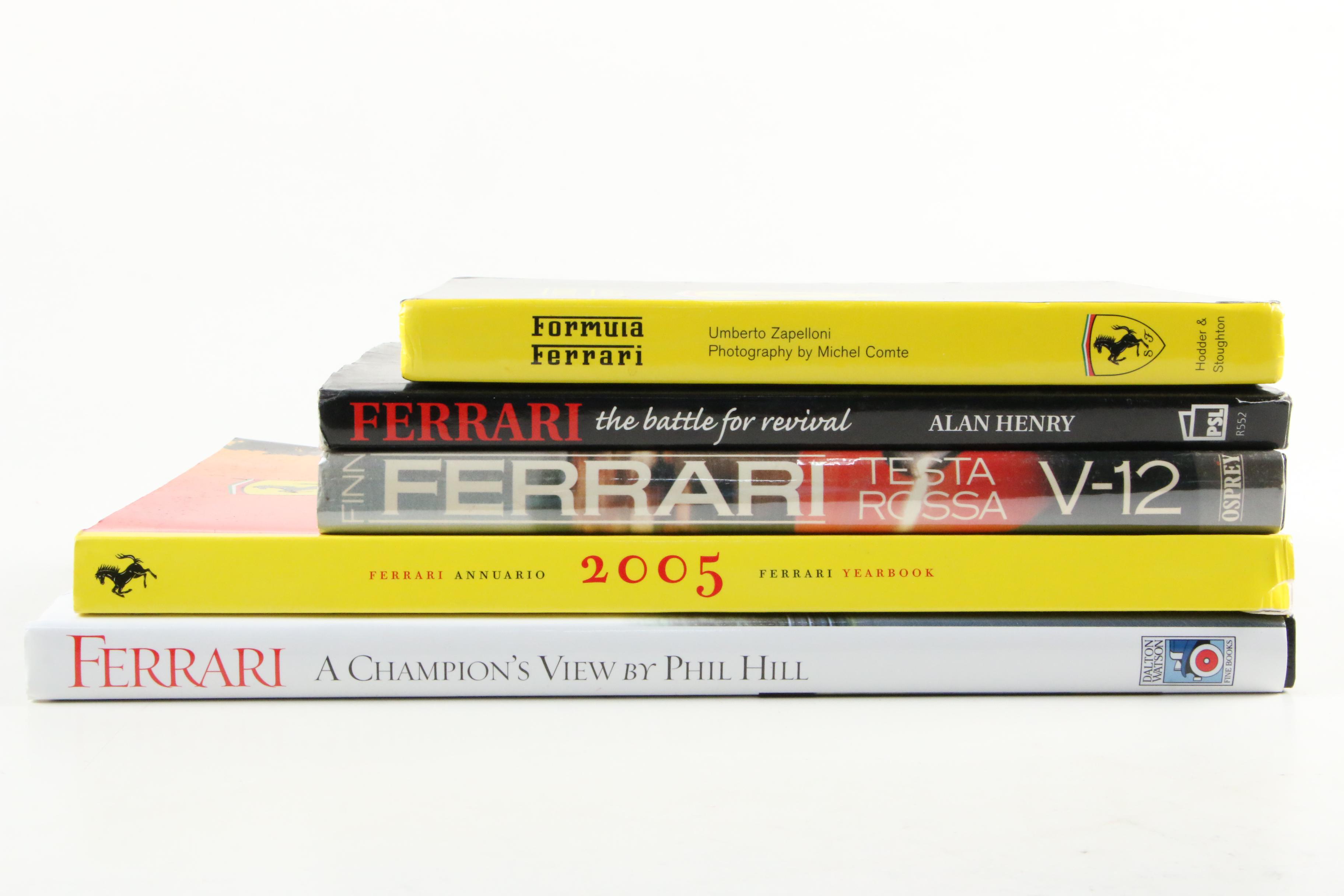 Signed "Ferrari Testa Rossa V-12" by Joel Finn with Other Ferrari Books