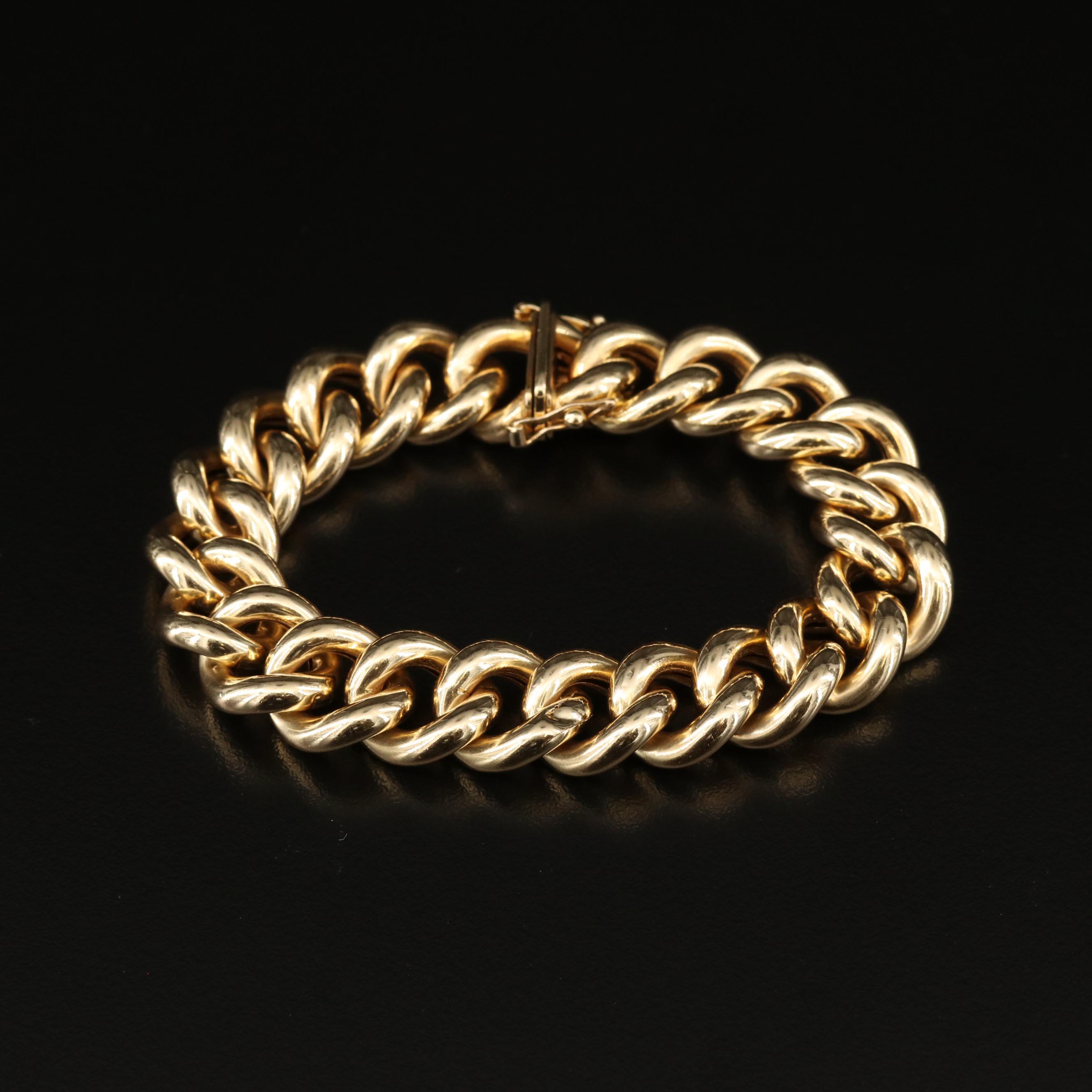 14K Curb Link Bracelet
