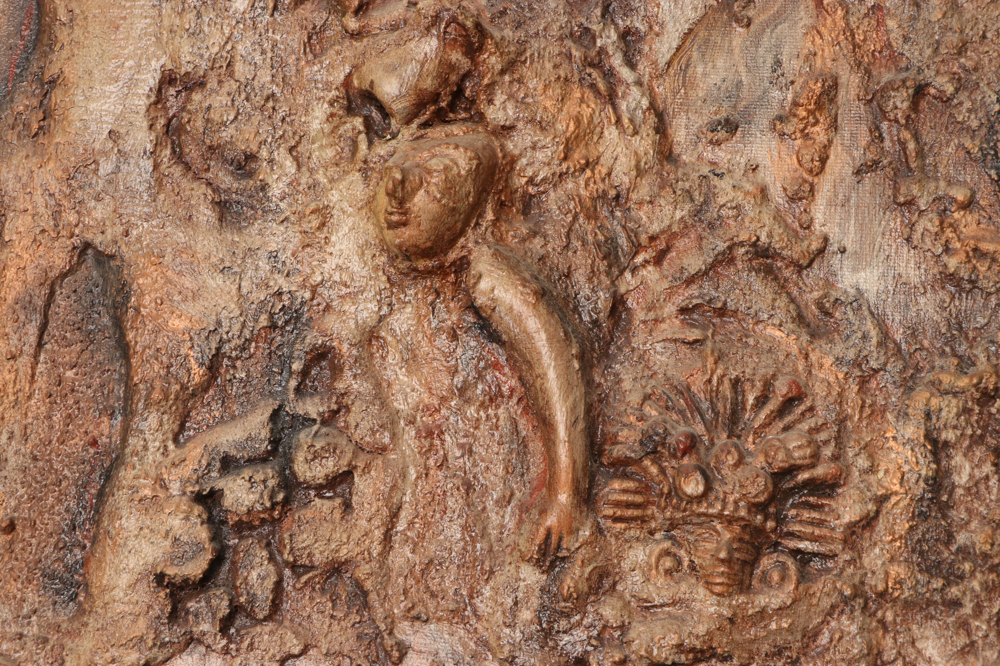 Pearl Schwartz Mixed Media Painting, 20th Century