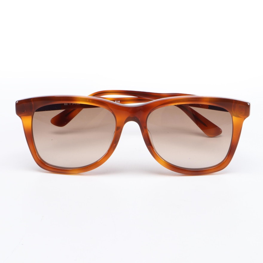 ETRO ET632S Light Havana Horn-Rimmed Sunglasses with Case