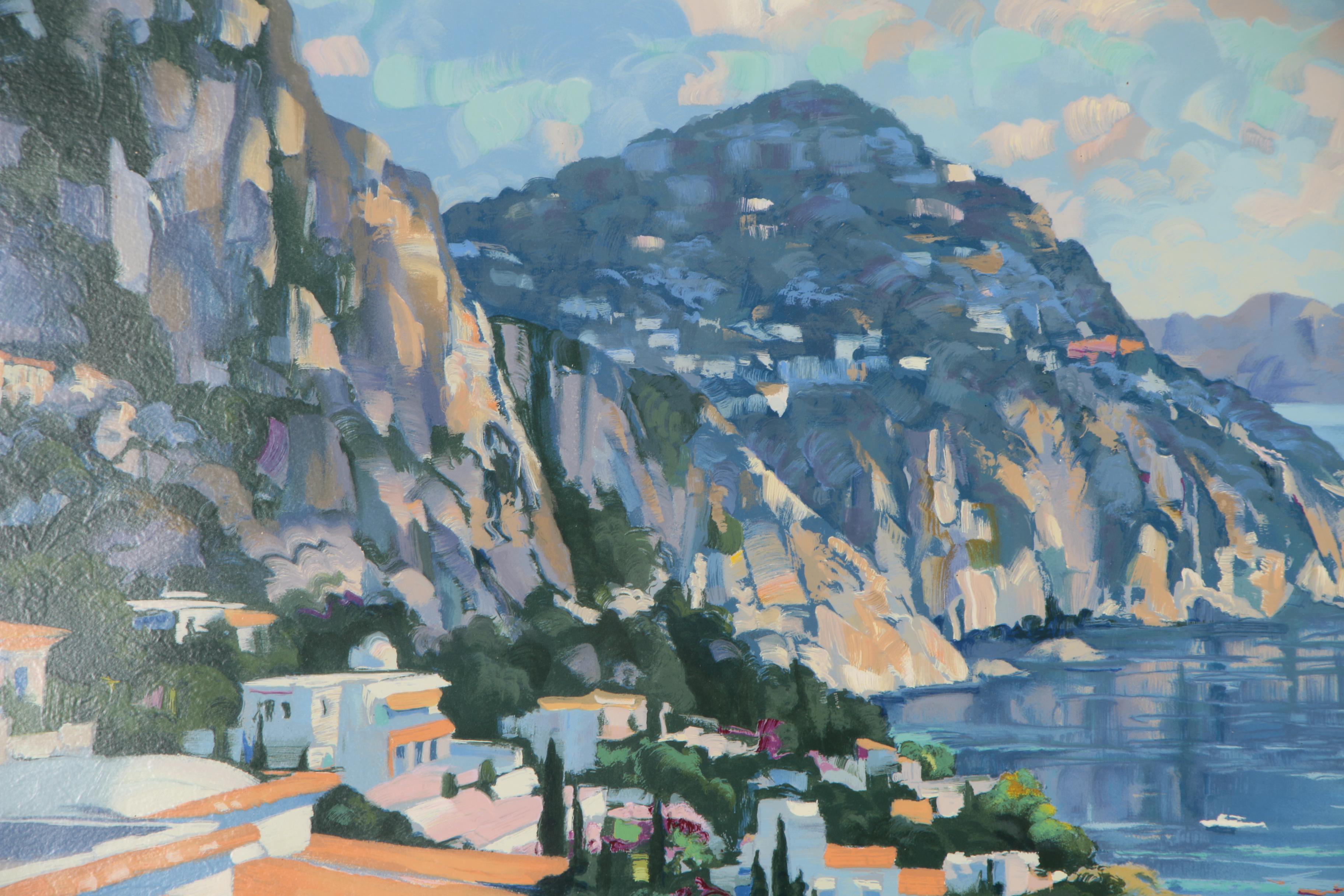 Howard Behrens Mediterranean Serigraph "Isle of Capri"