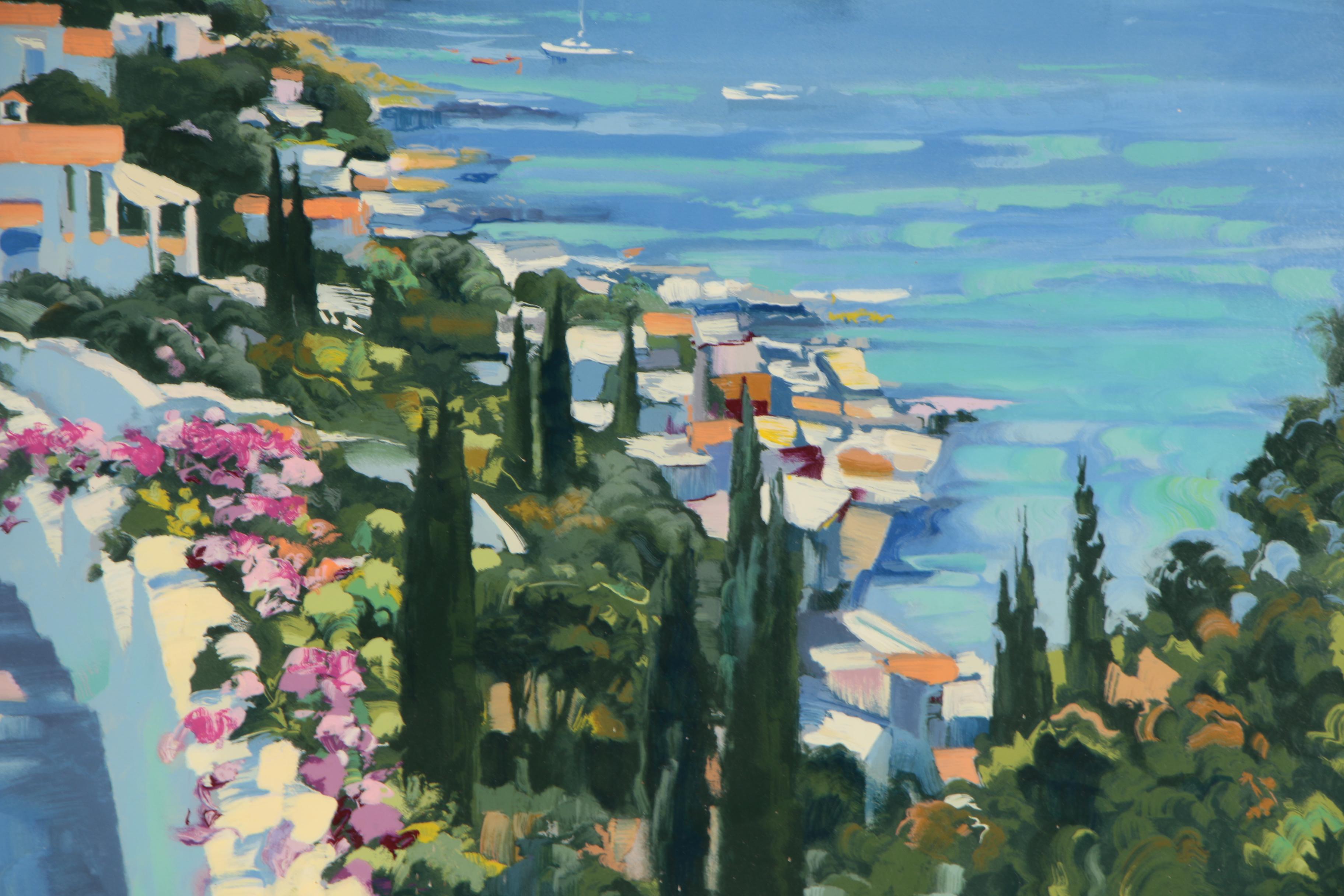 Howard Behrens Mediterranean Serigraph "Isle of Capri"