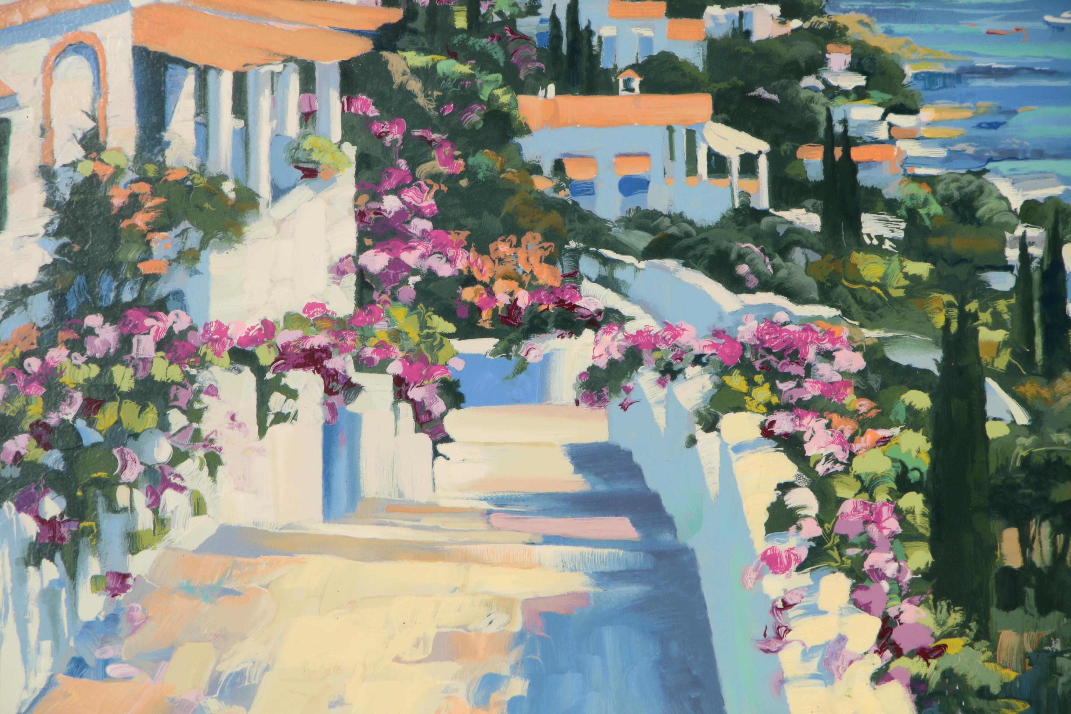 Howard Behrens Mediterranean Serigraph "Isle of Capri"