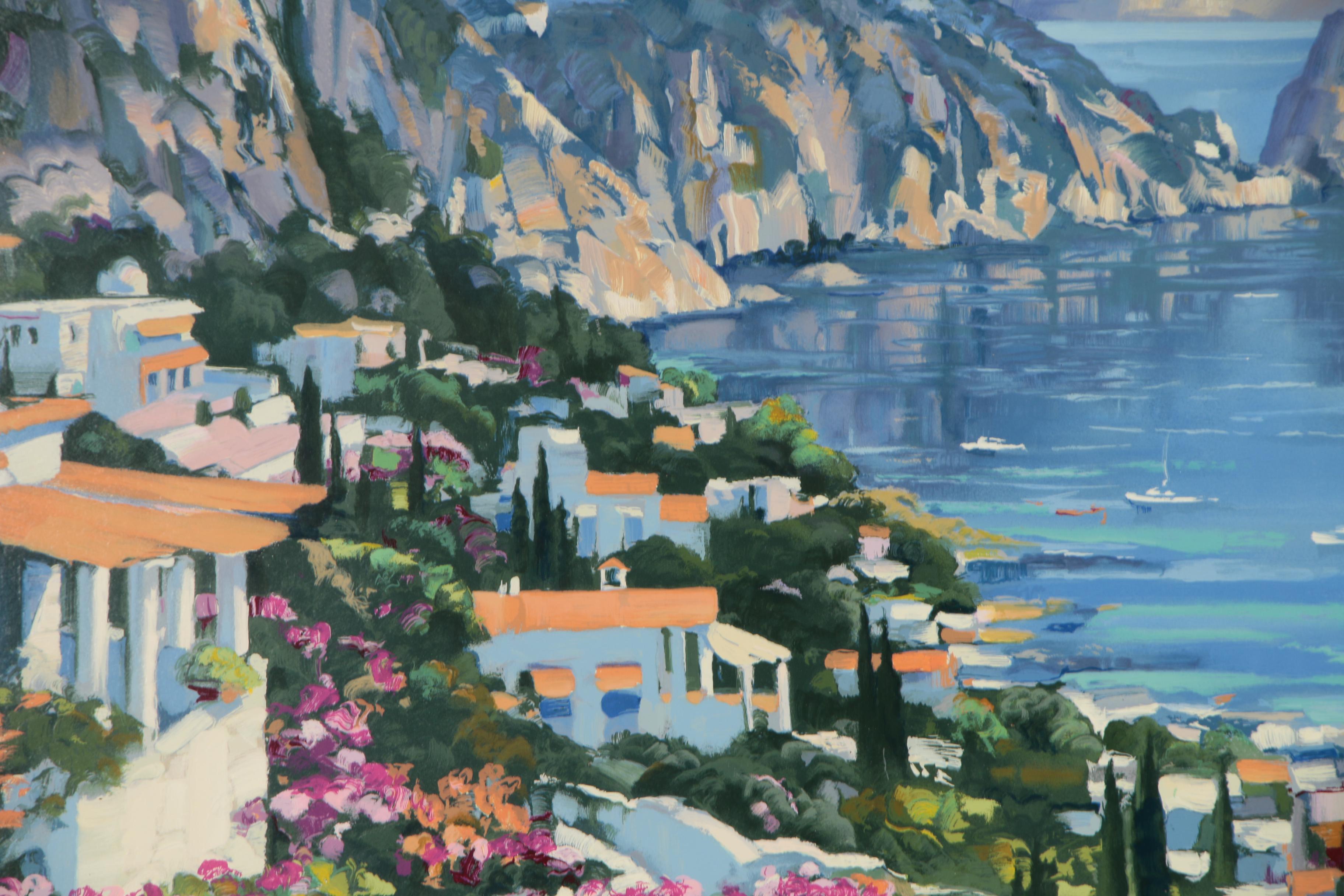 Howard Behrens Mediterranean Serigraph "Isle of Capri"