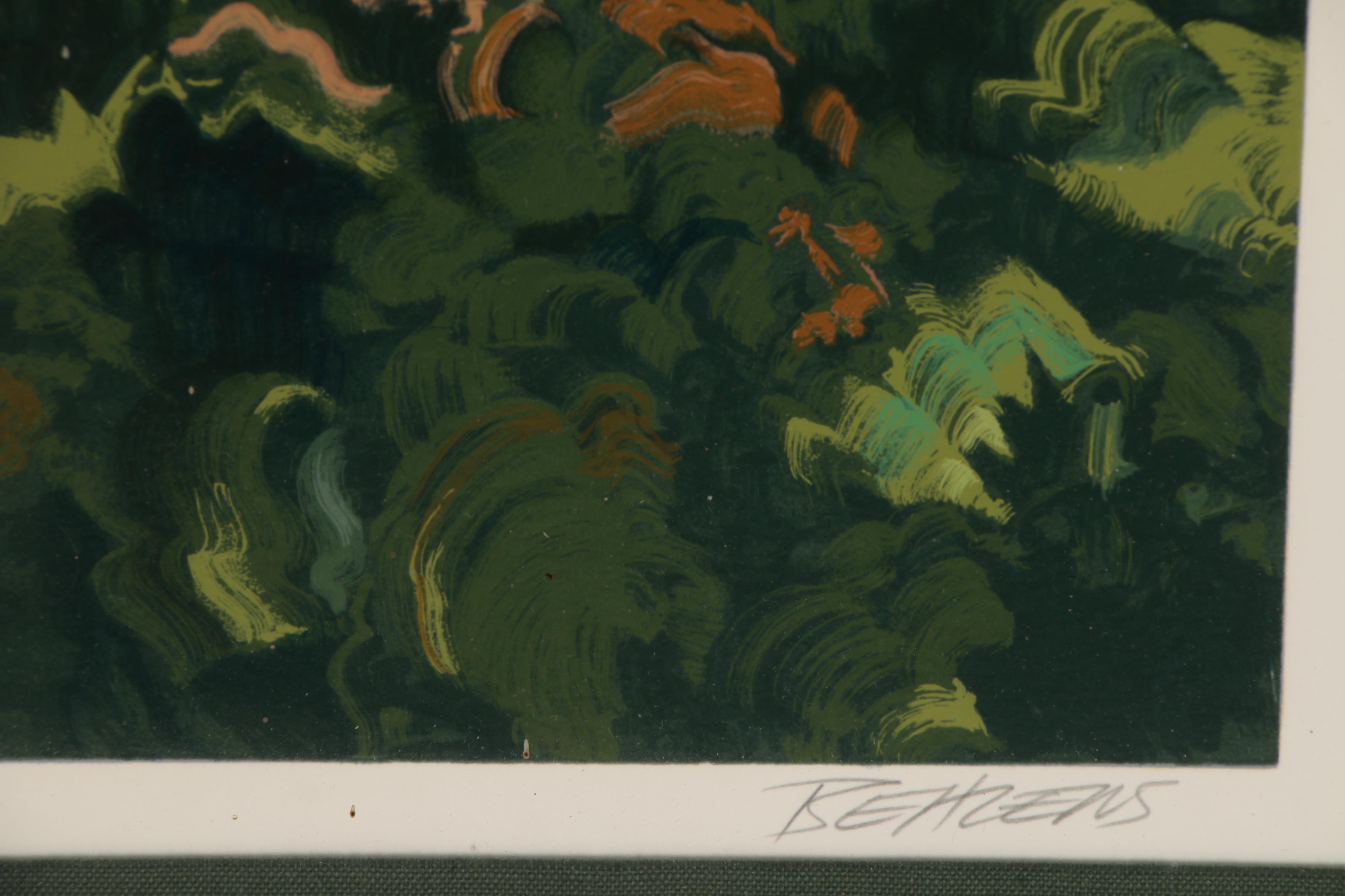 Howard Behrens Mediterranean Serigraph "Isle of Capri"