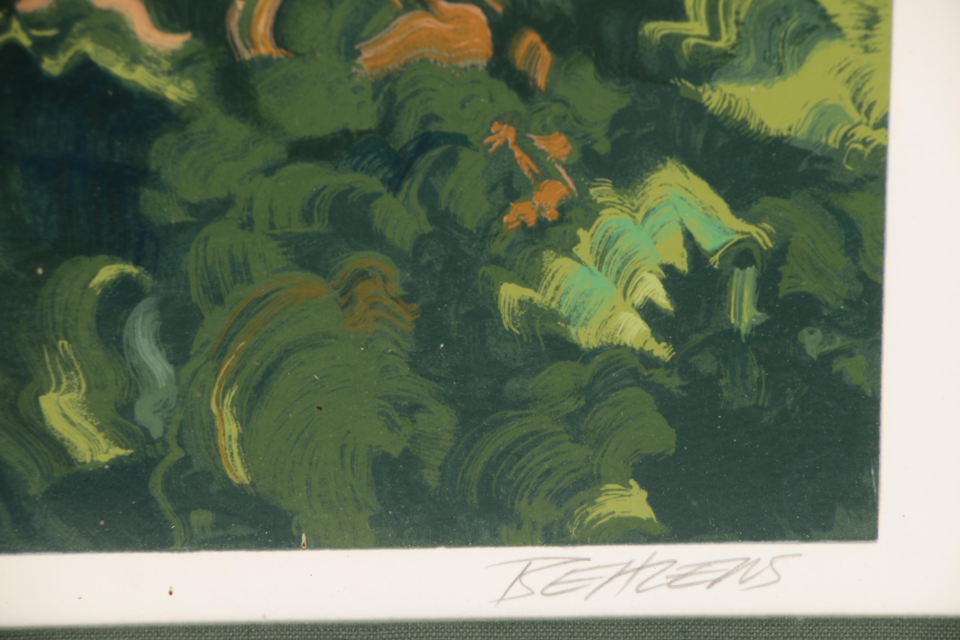 Howard Behrens Mediterranean Serigraph "Isle of Capri"