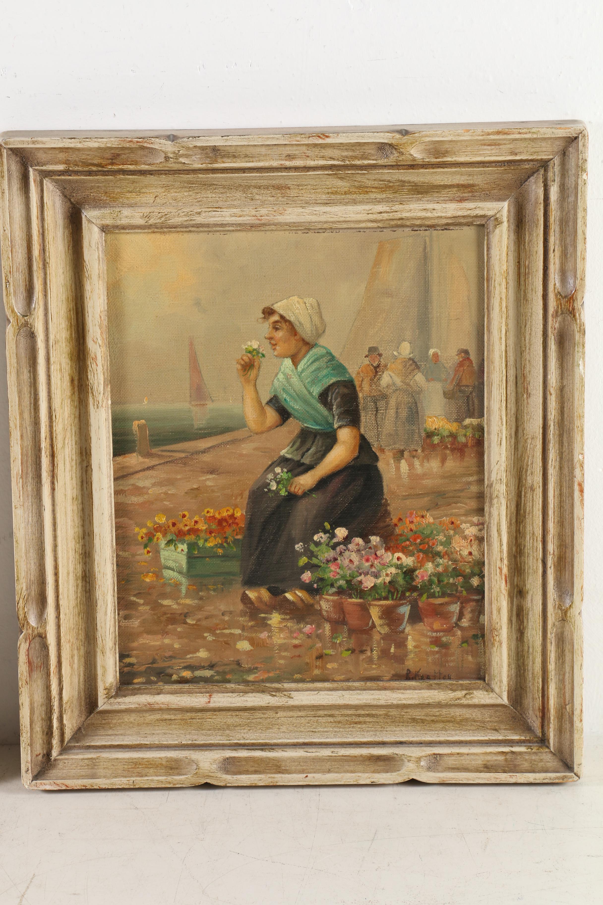 R. Krotter Oil Paintings of Women on the Coast