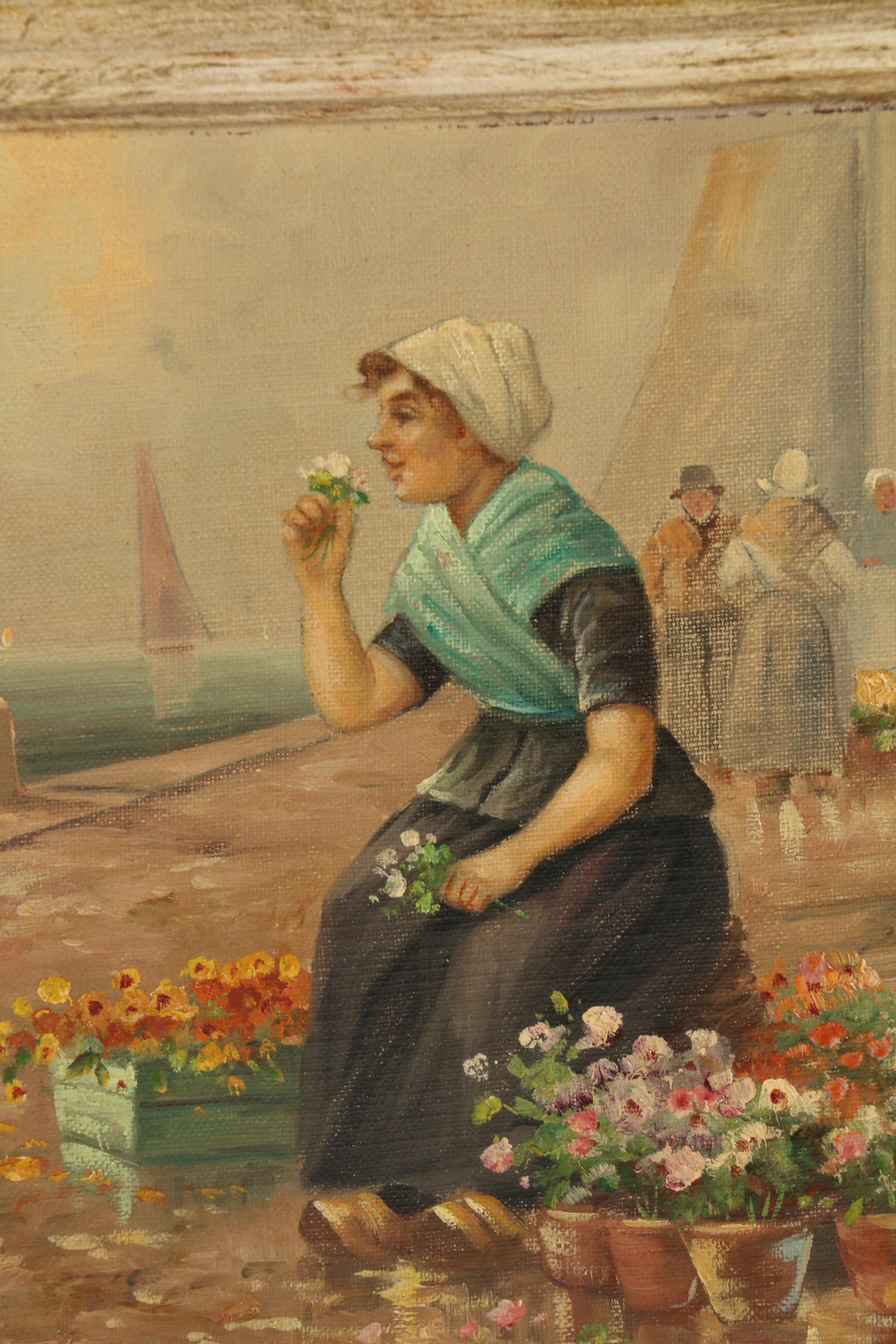 R. Krotter Oil Paintings of Women on the Coast