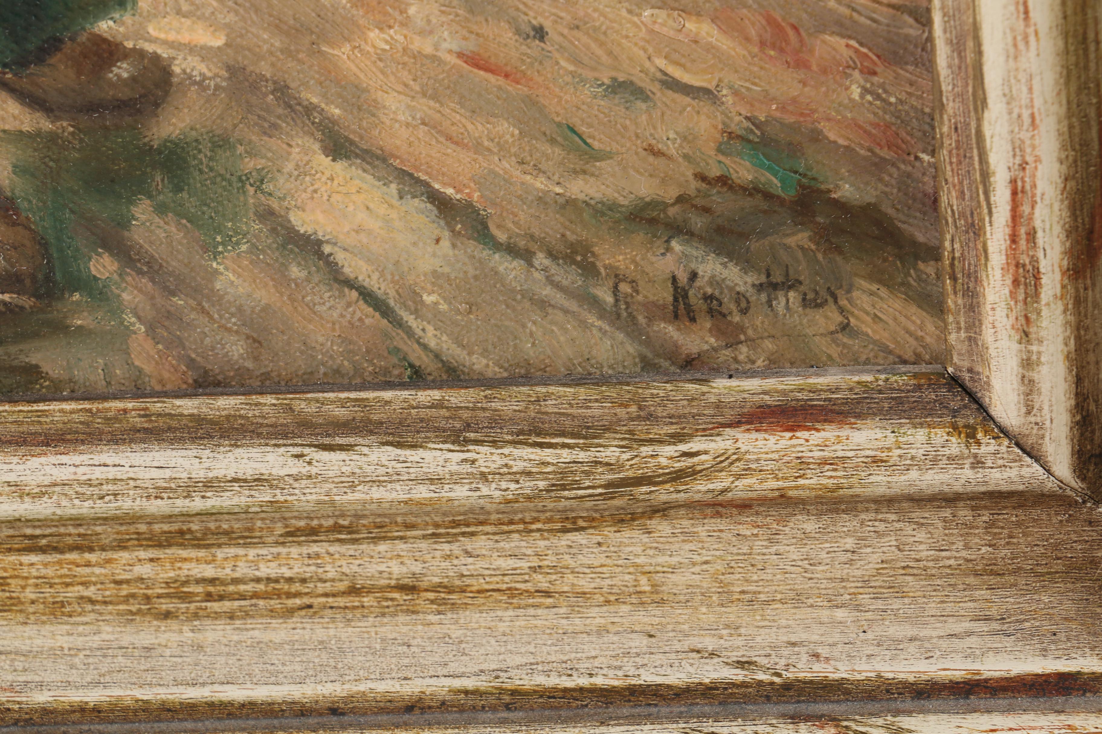 R. Krotter Oil Paintings of Women on the Coast