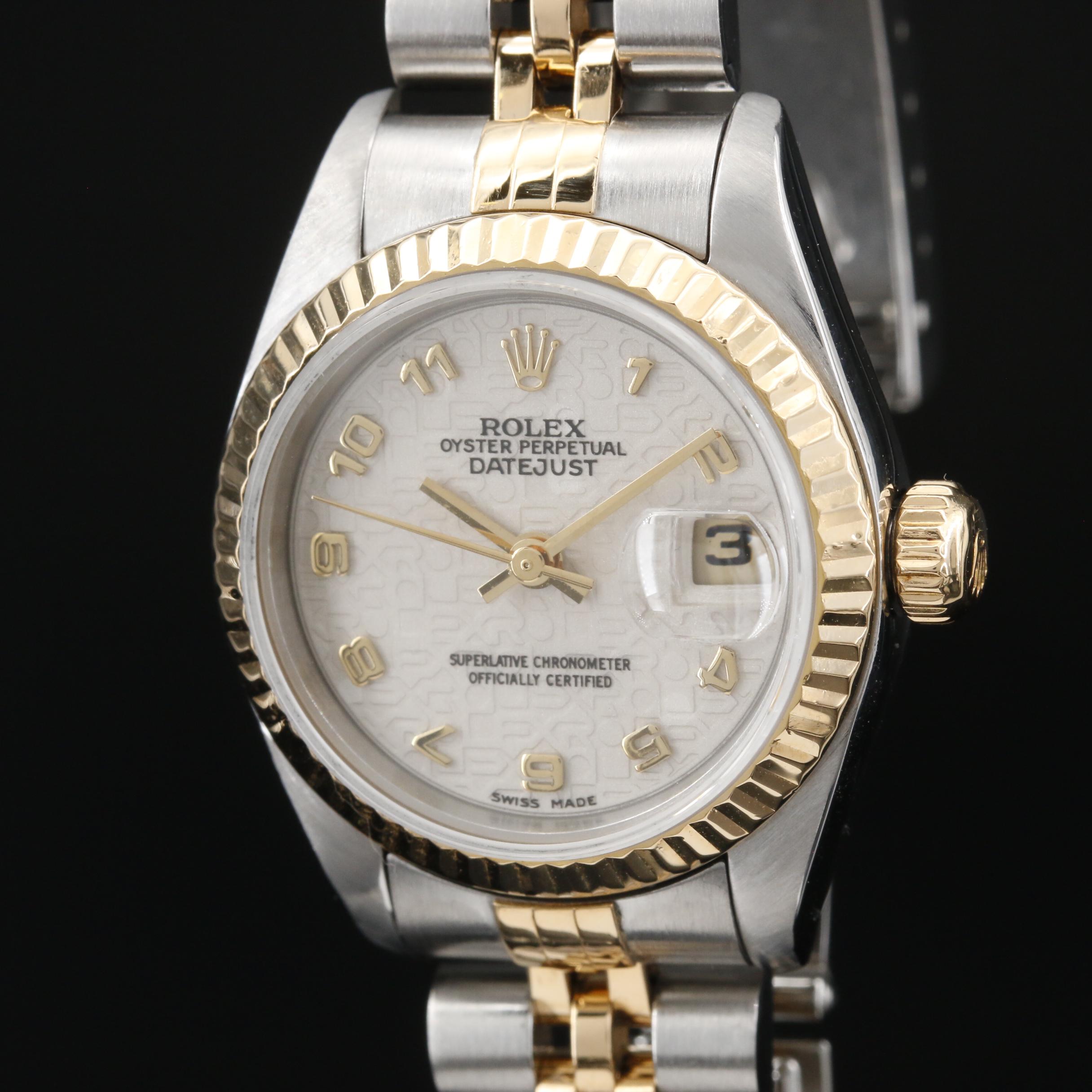 1997 Rolex Datejust Jubilee Dial 18K and Stainless Steel Automatic Watch