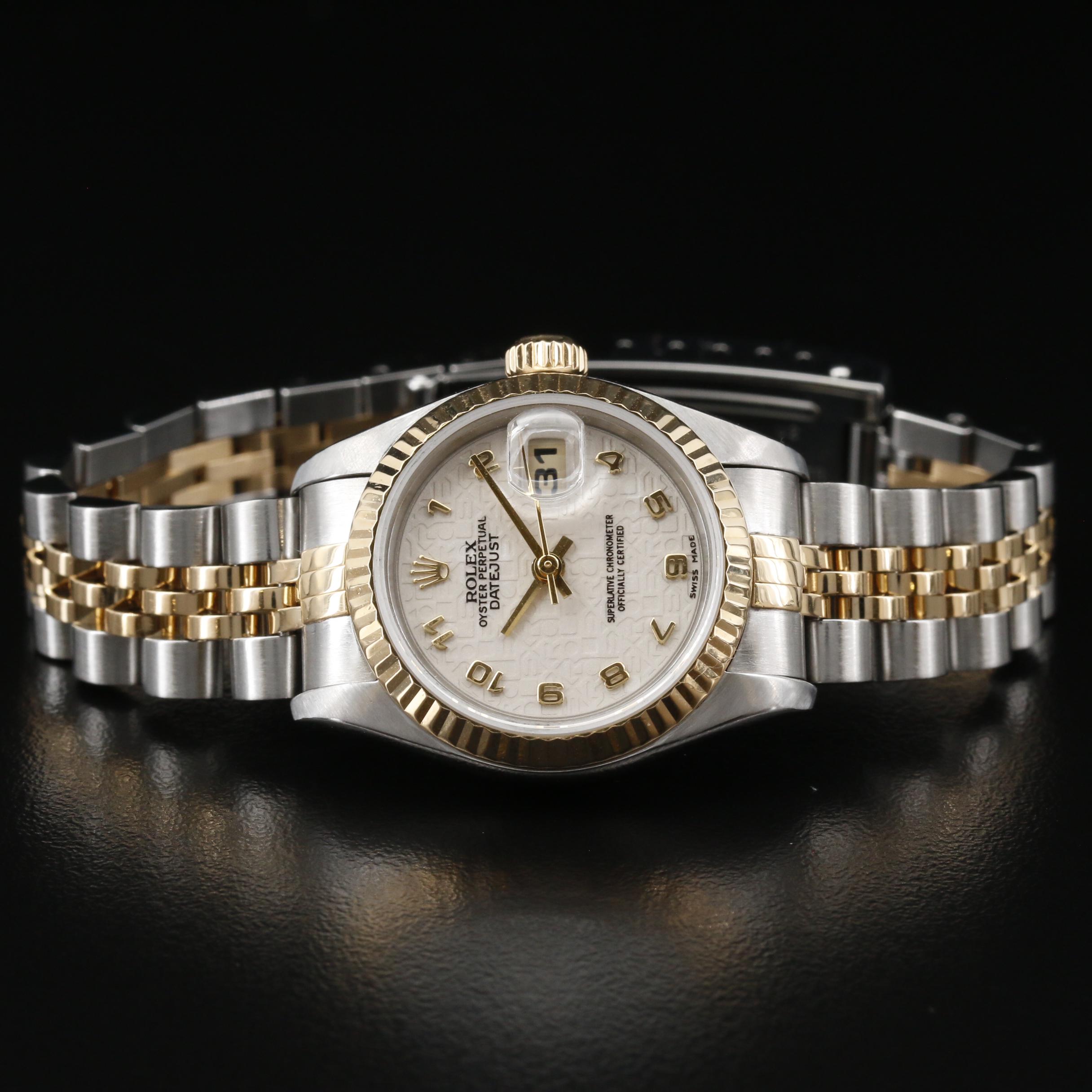 1997 Rolex Datejust Jubilee Dial 18K and Stainless Steel Automatic Watch