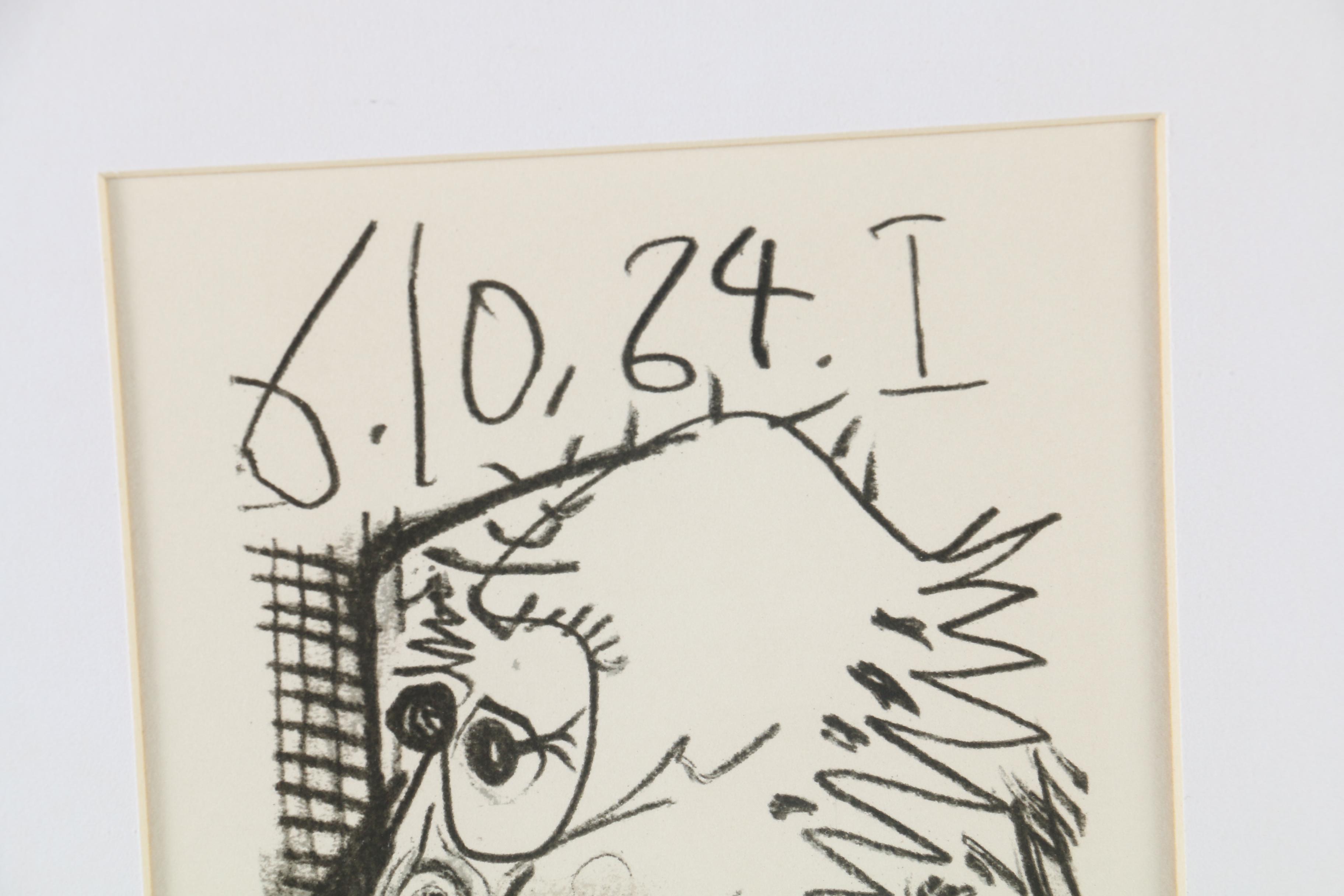 Pablo Picasso Lithograph from "Le Goût du Bonheur", 1970