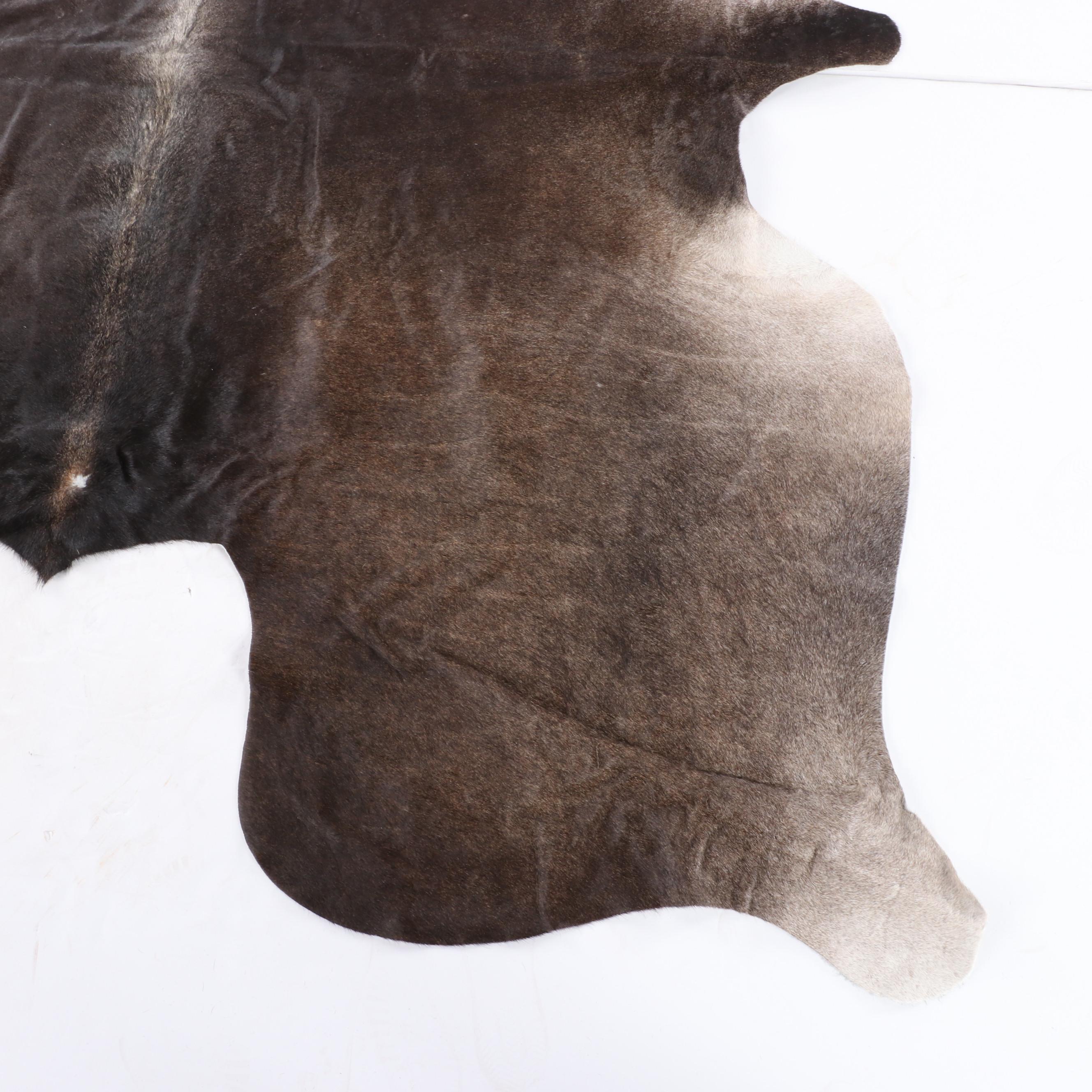 6'1 x 5'11 Natural Cow Hide Area Rug