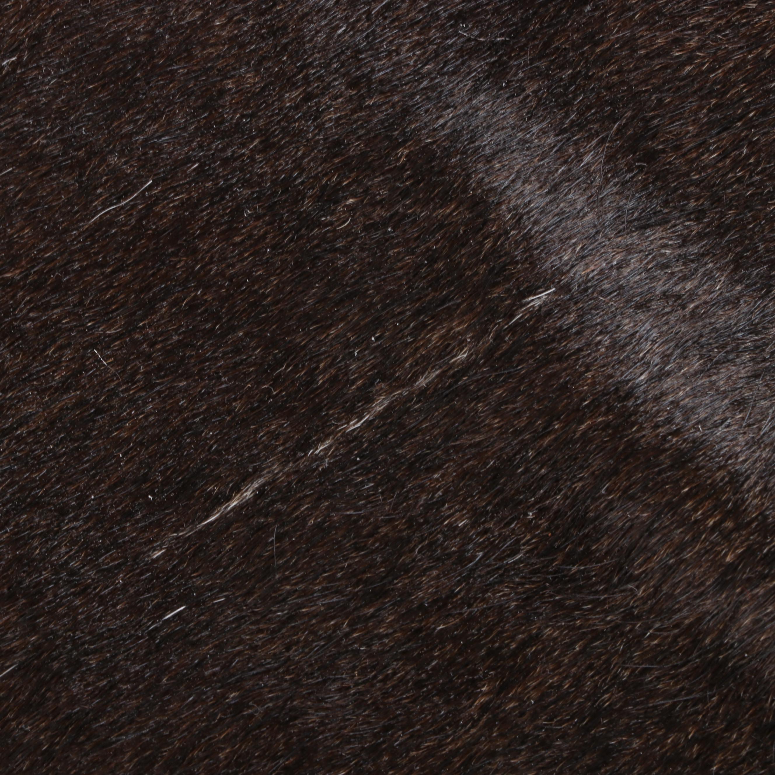 6'1 x 5'11 Natural Cow Hide Area Rug