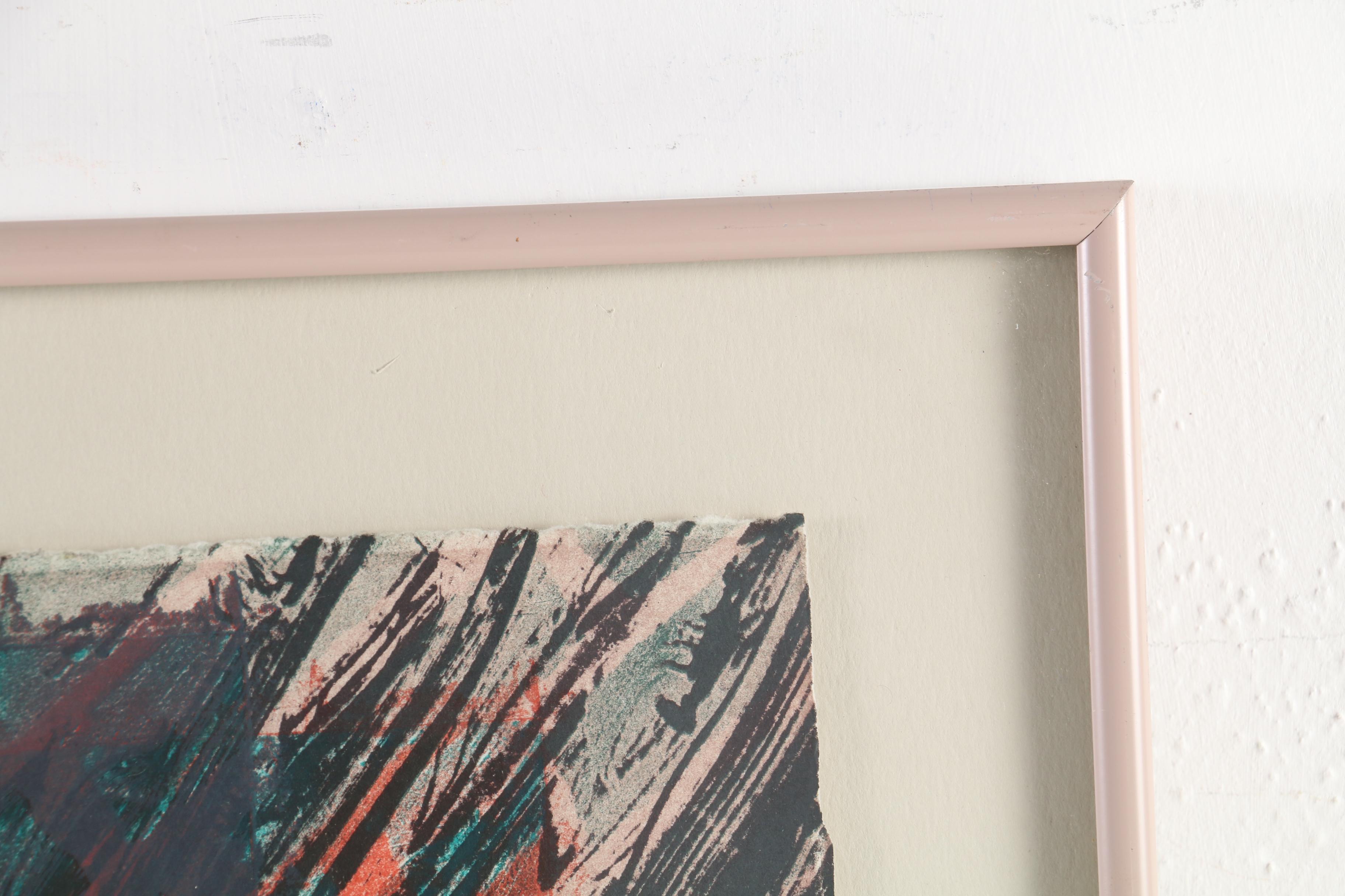 Paul De Long Lithograph Collage "Nosidam Suite III: Lost in the City," 1979