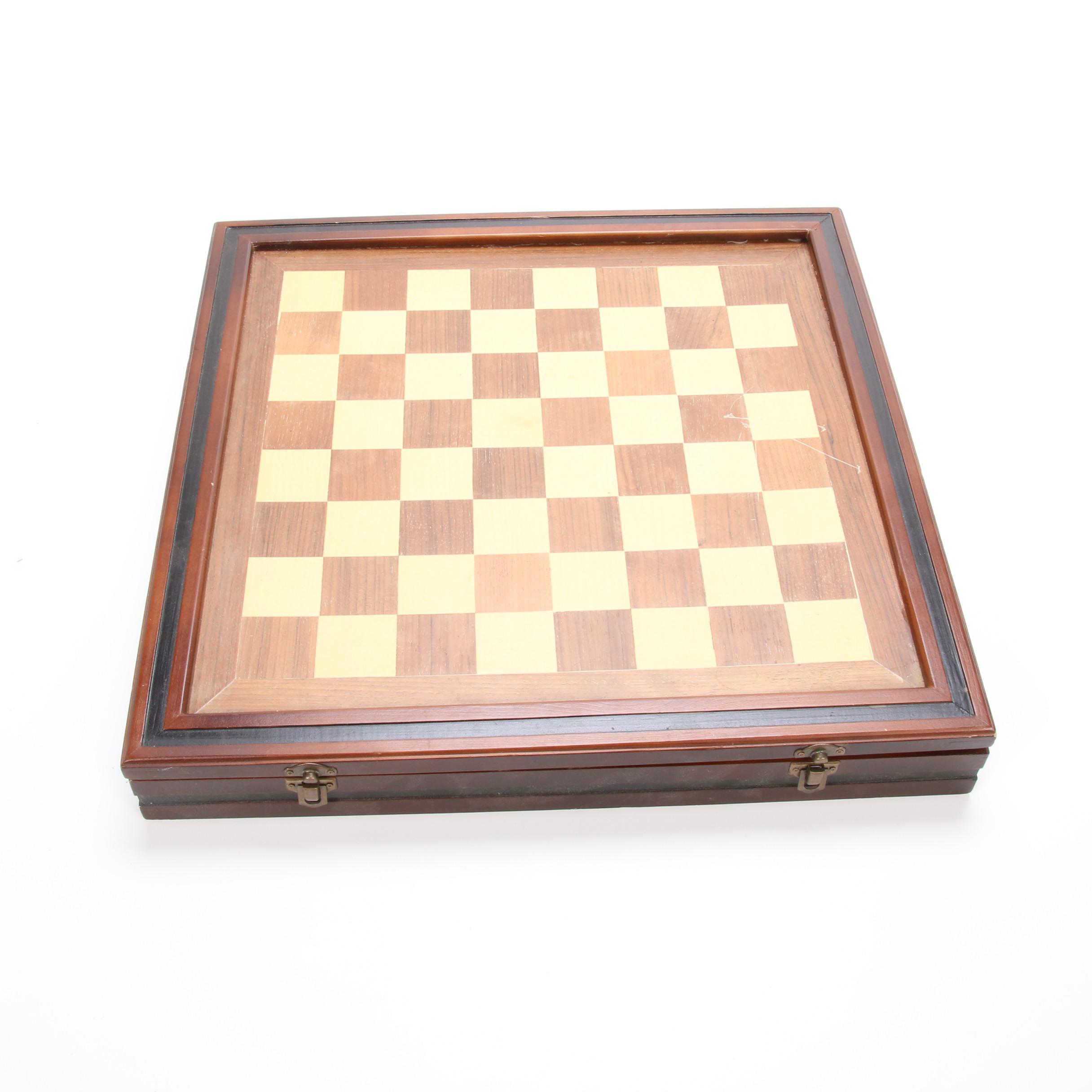Thomas Pacconi Classics Wooden Chess and Checkers Set