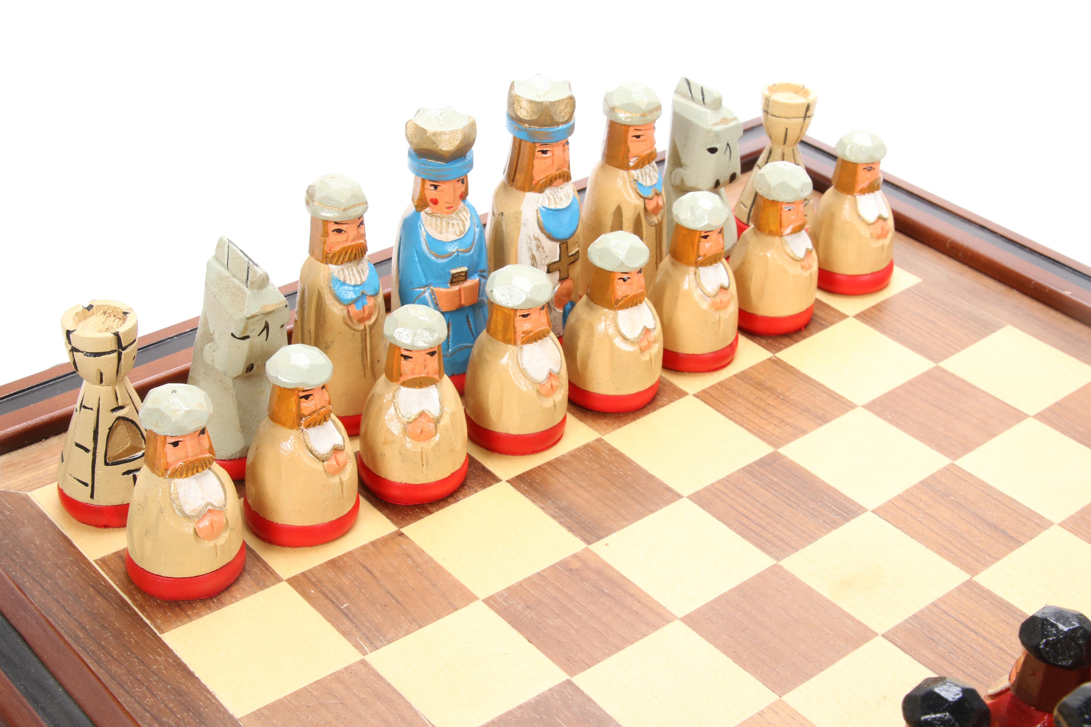 Thomas Pacconi Classics Wooden Chess and Checkers Set
