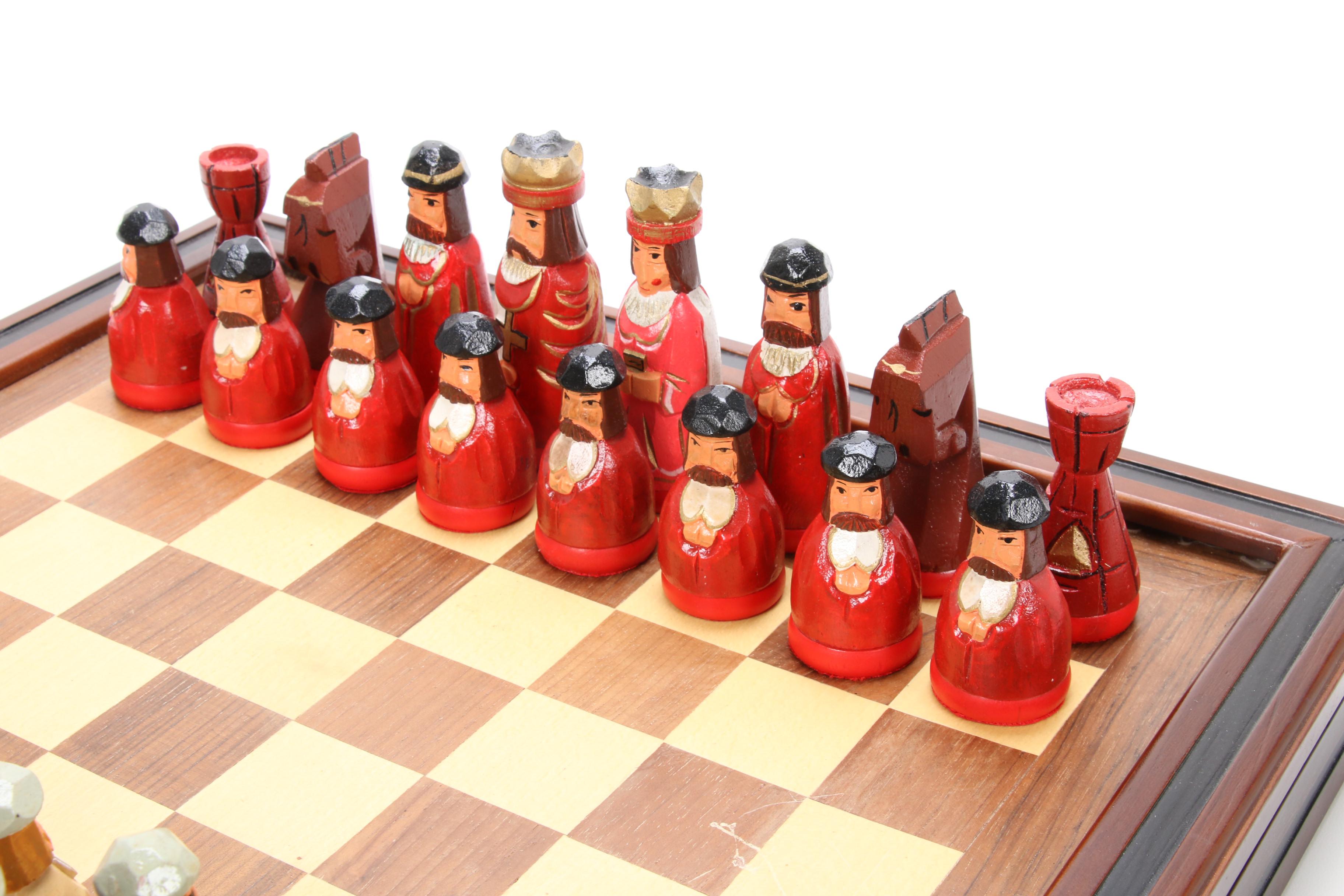 Thomas Pacconi Classics Wooden Chess and Checkers Set