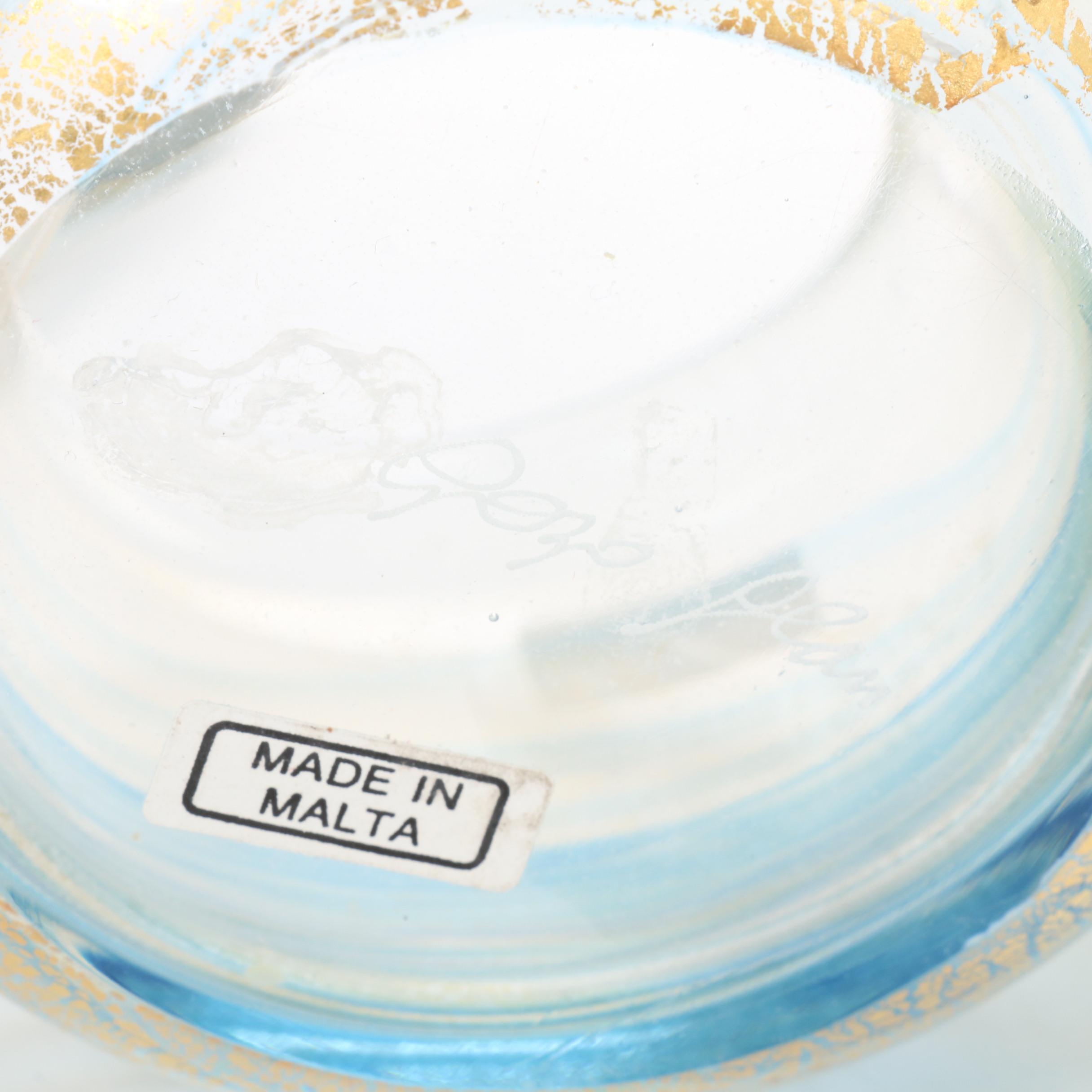 Gozo "Gold Collection" Art Glass Bottle and Decanters