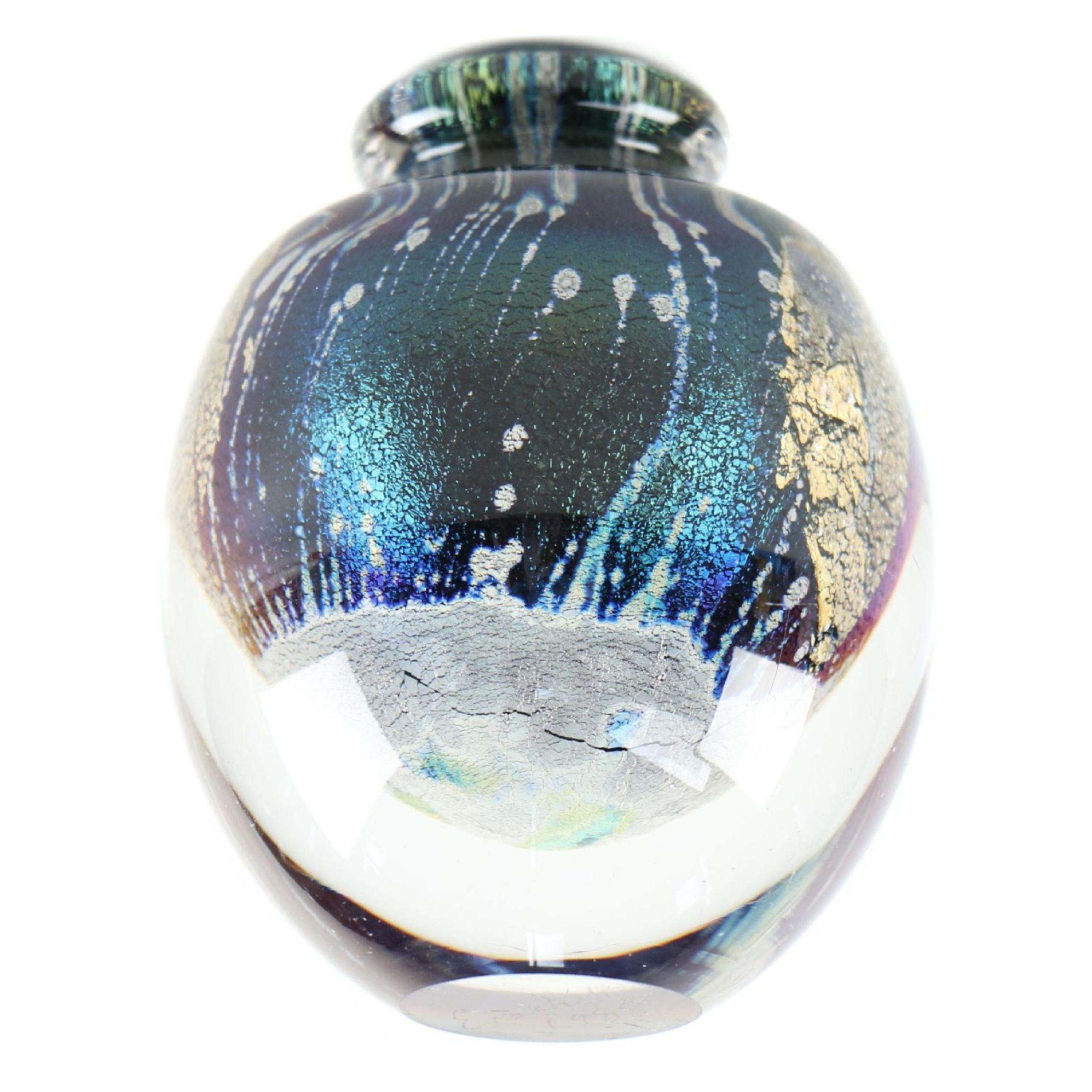 Robert Eickholt Blown Glass Perfume Bottle, 1988