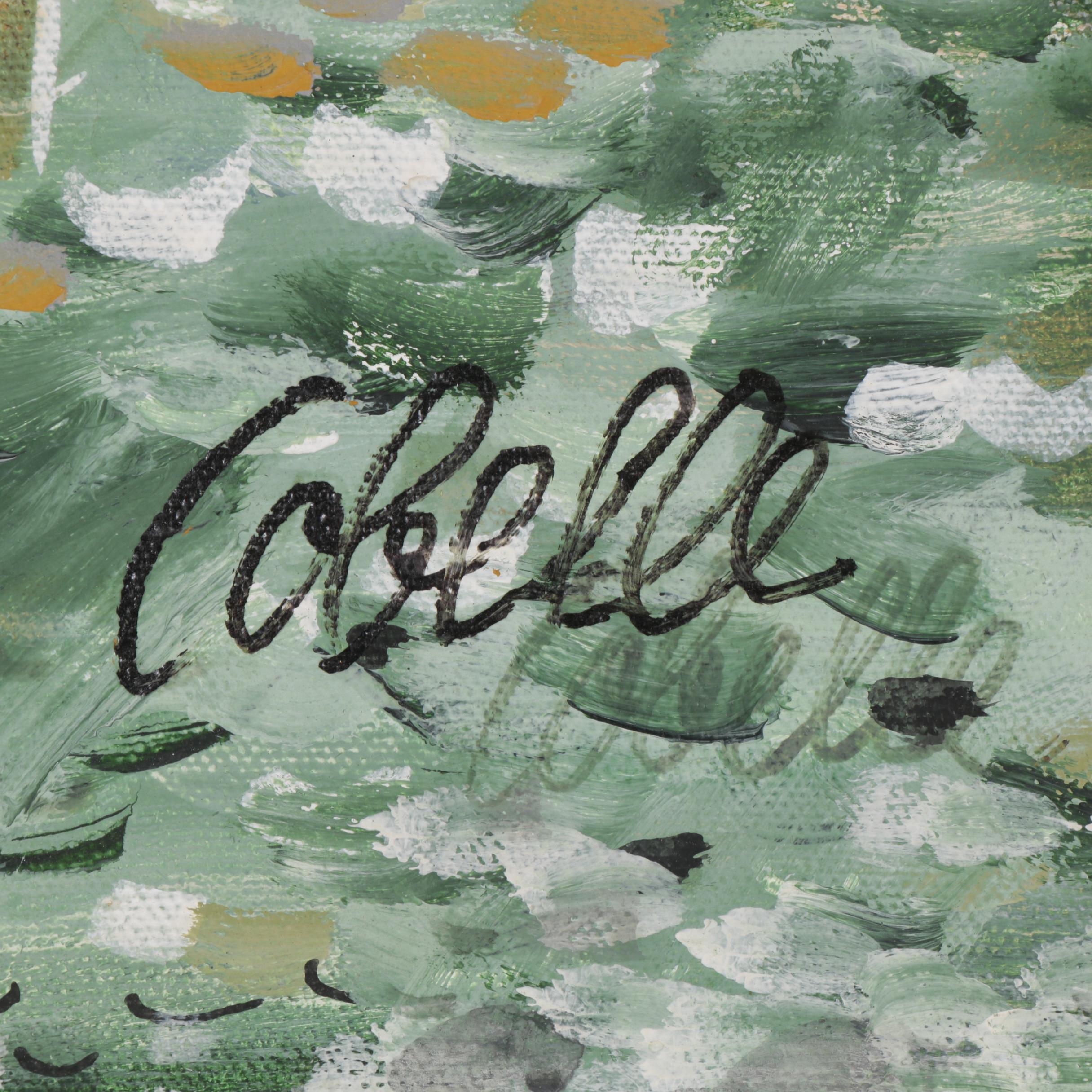 Charles Cobelle Acrylic Painting of a Suspension Bridge