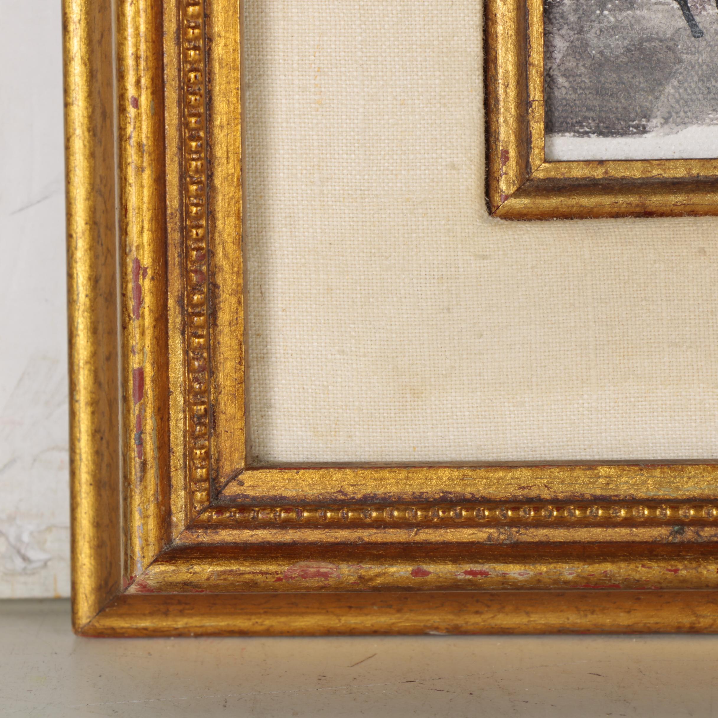 Charles Cobelle Acrylic Painting of a Suspension Bridge