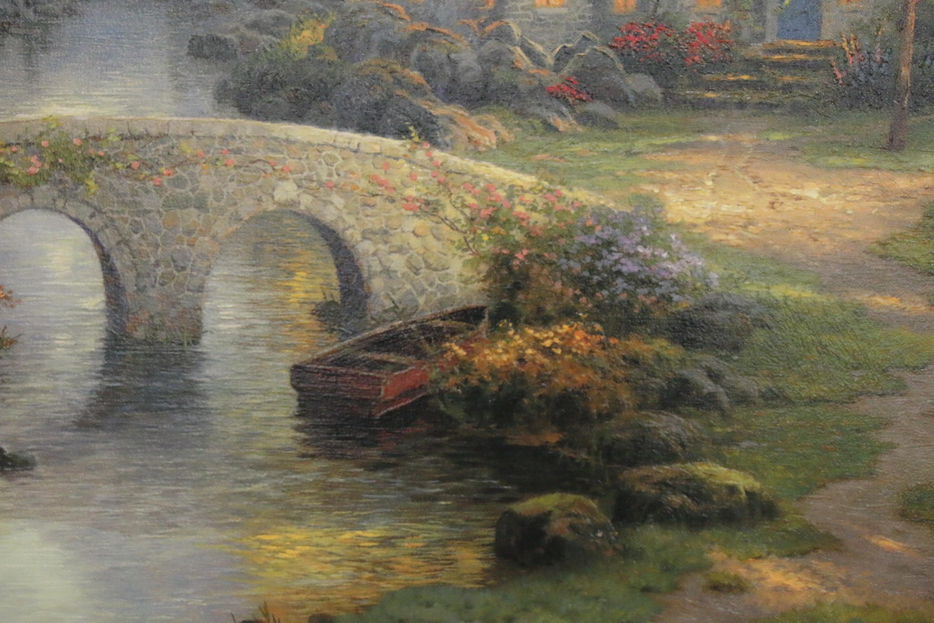 Thomas Kinkade Hand Embellished Offset Lithograph "The Mountain Chapel", 1998