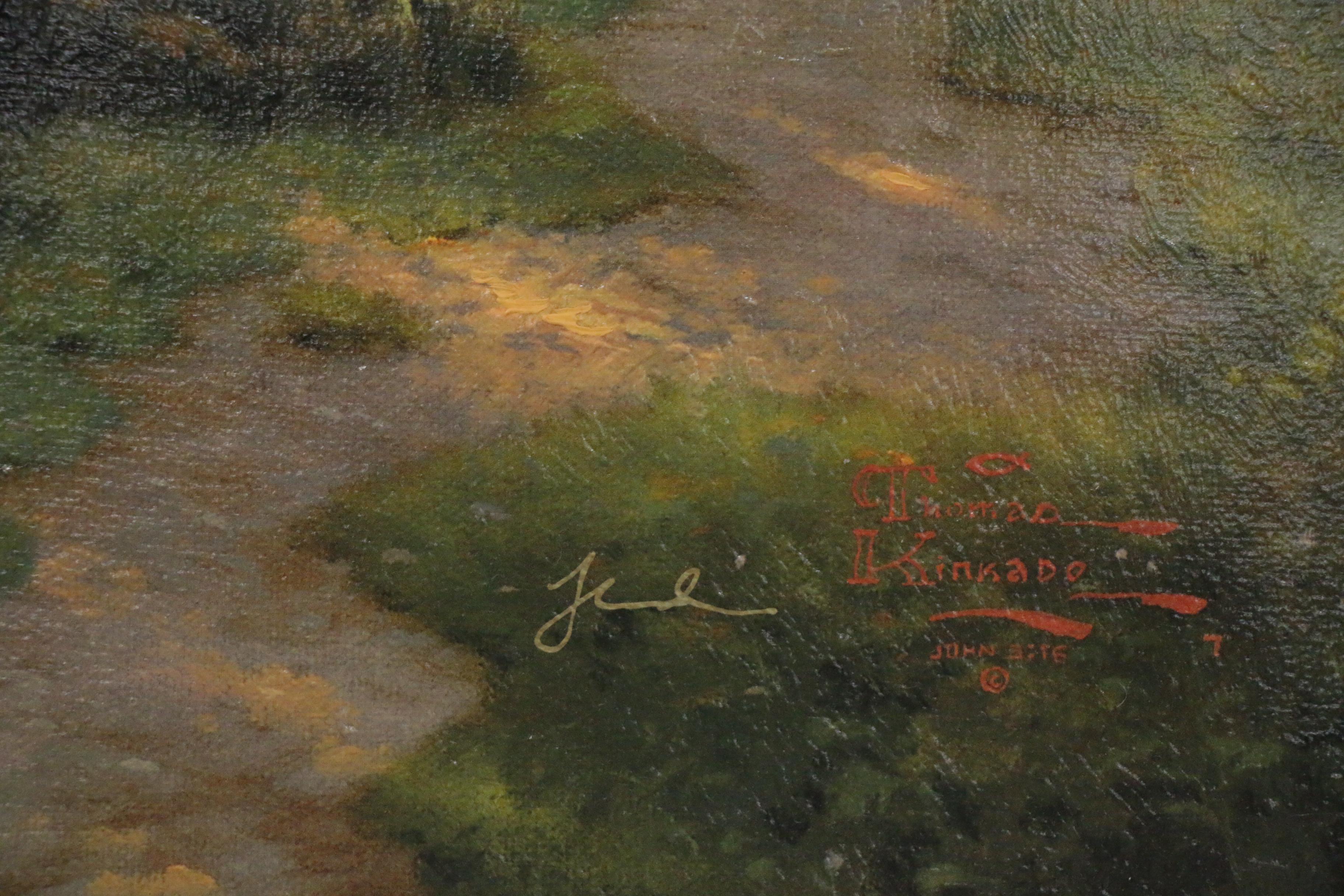 Thomas Kinkade Hand Embellished Offset Lithograph "The Mountain Chapel", 1998