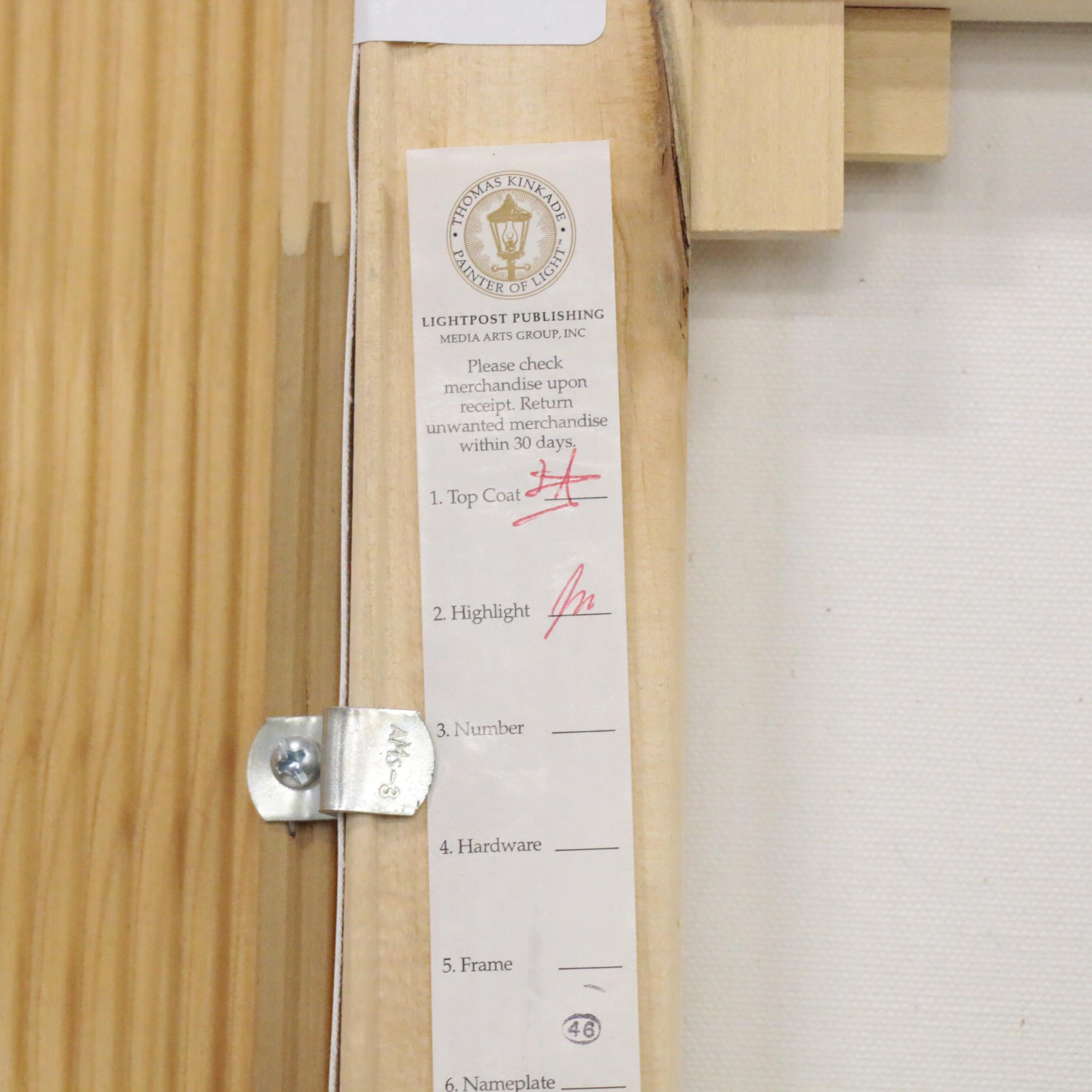 Thomas Kinkade Hand Embellished Offset Lithograph "The Mountain Chapel", 1998