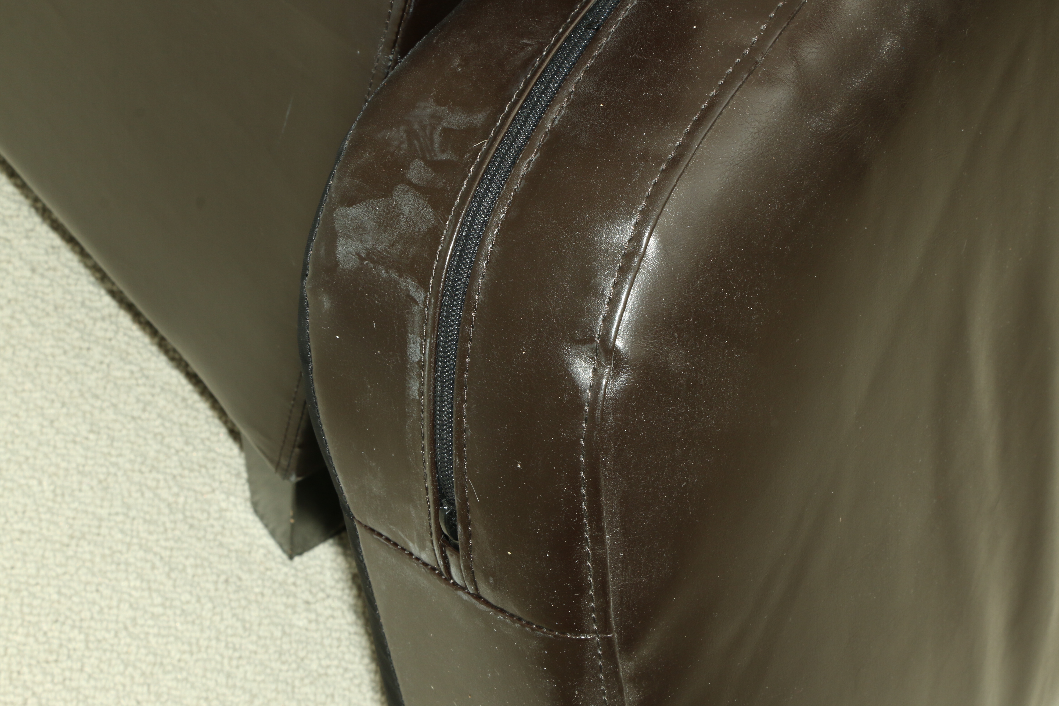 Contemporary Leather Upholstered Barrel Armchair