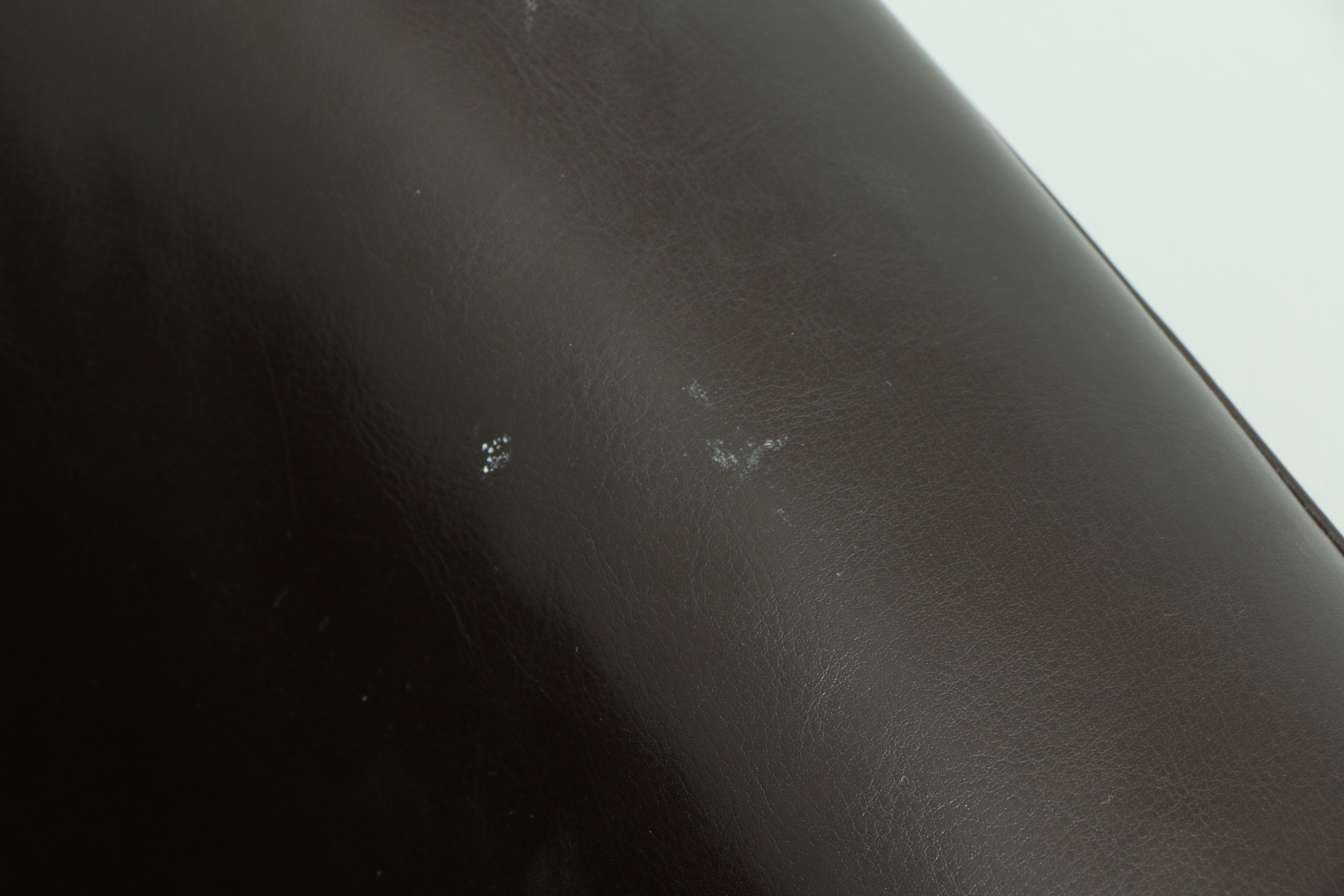 Contemporary Leather Upholstered Barrel Armchair