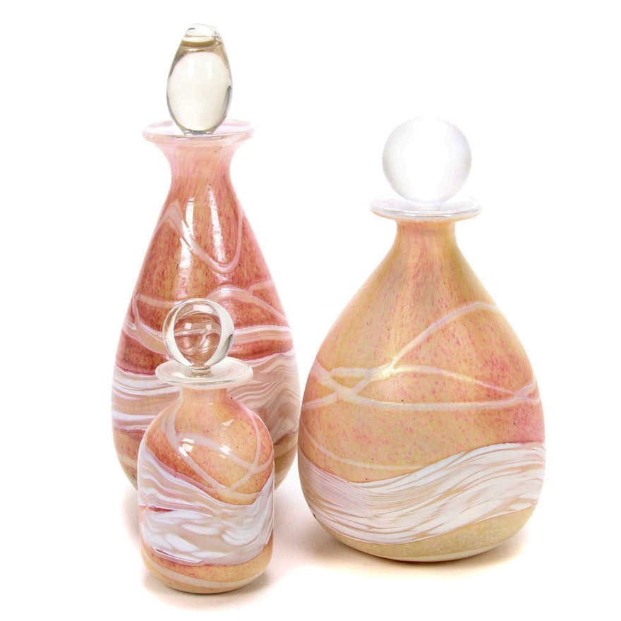 Gozo Art Glass Perfume Bottle and Decanters