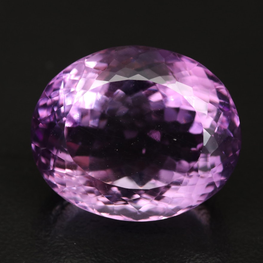 Loose 33.69 CTW Oval Faceted Amethyst