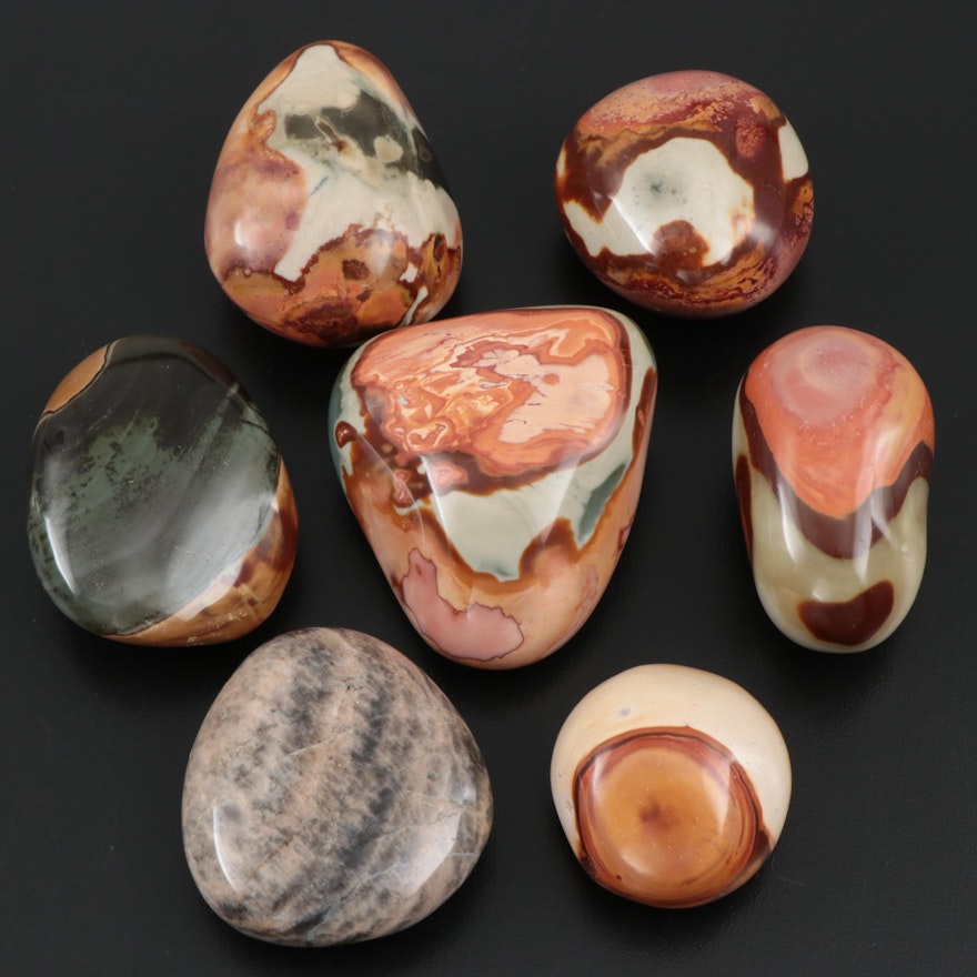 Polished Jasper and Feldspar Specimens