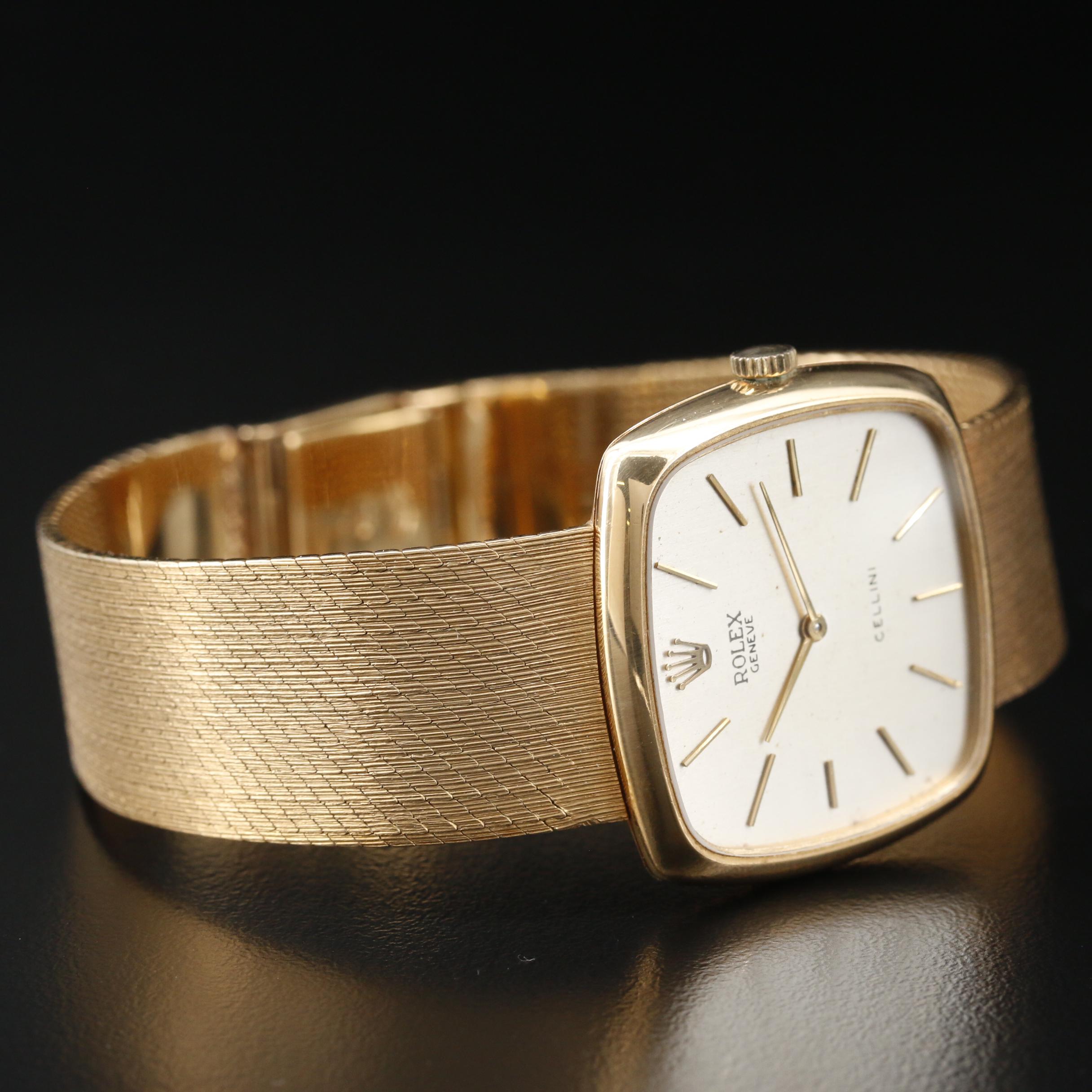 Vintage Rolex Cellini 18K Gold Stem Wind Watch