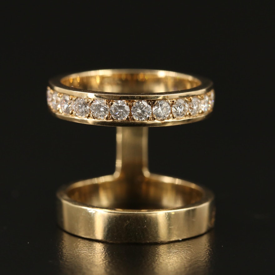 14K 1.14 CTW Diamond Double Ring