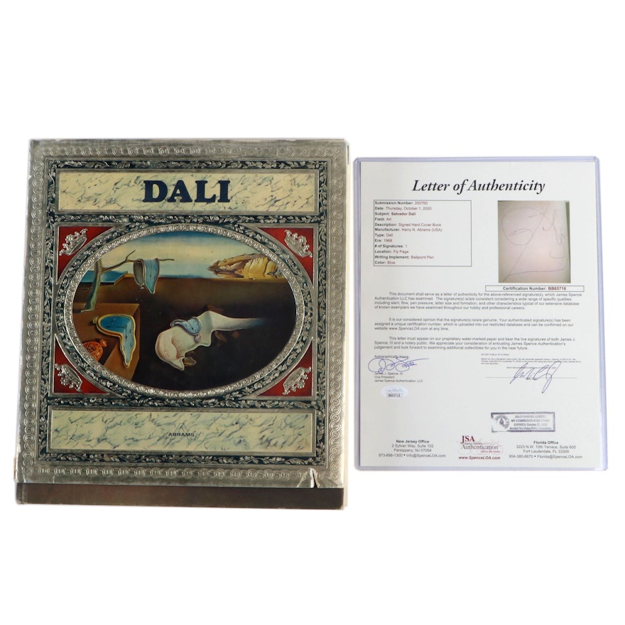 Salvador Dalí Signed "Dalí" Edited by Max Gerard with JSA Full Letter, 1968