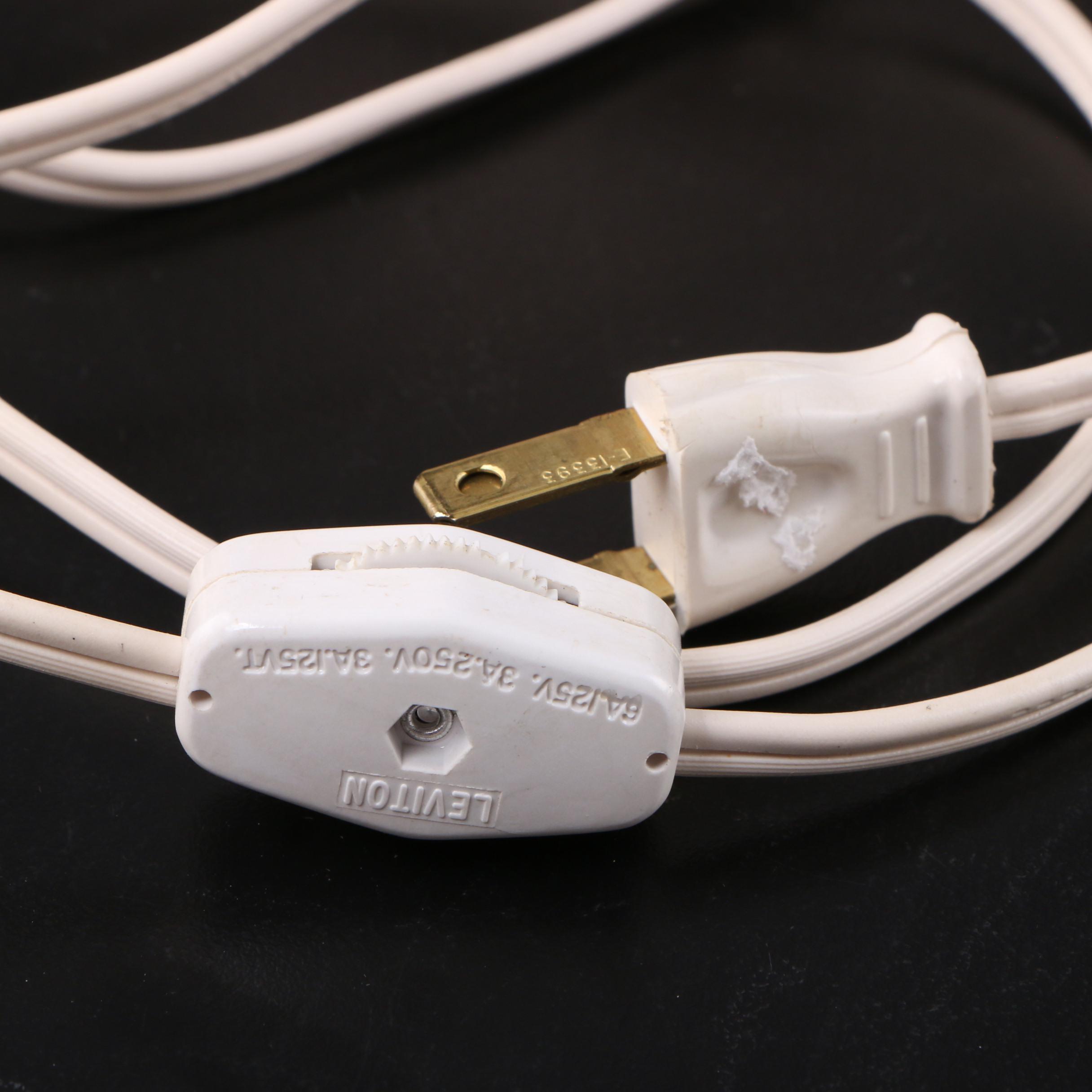 Illuminated White Ceramic Christmas Tree with Red Lights, Mid-Late 20th C.