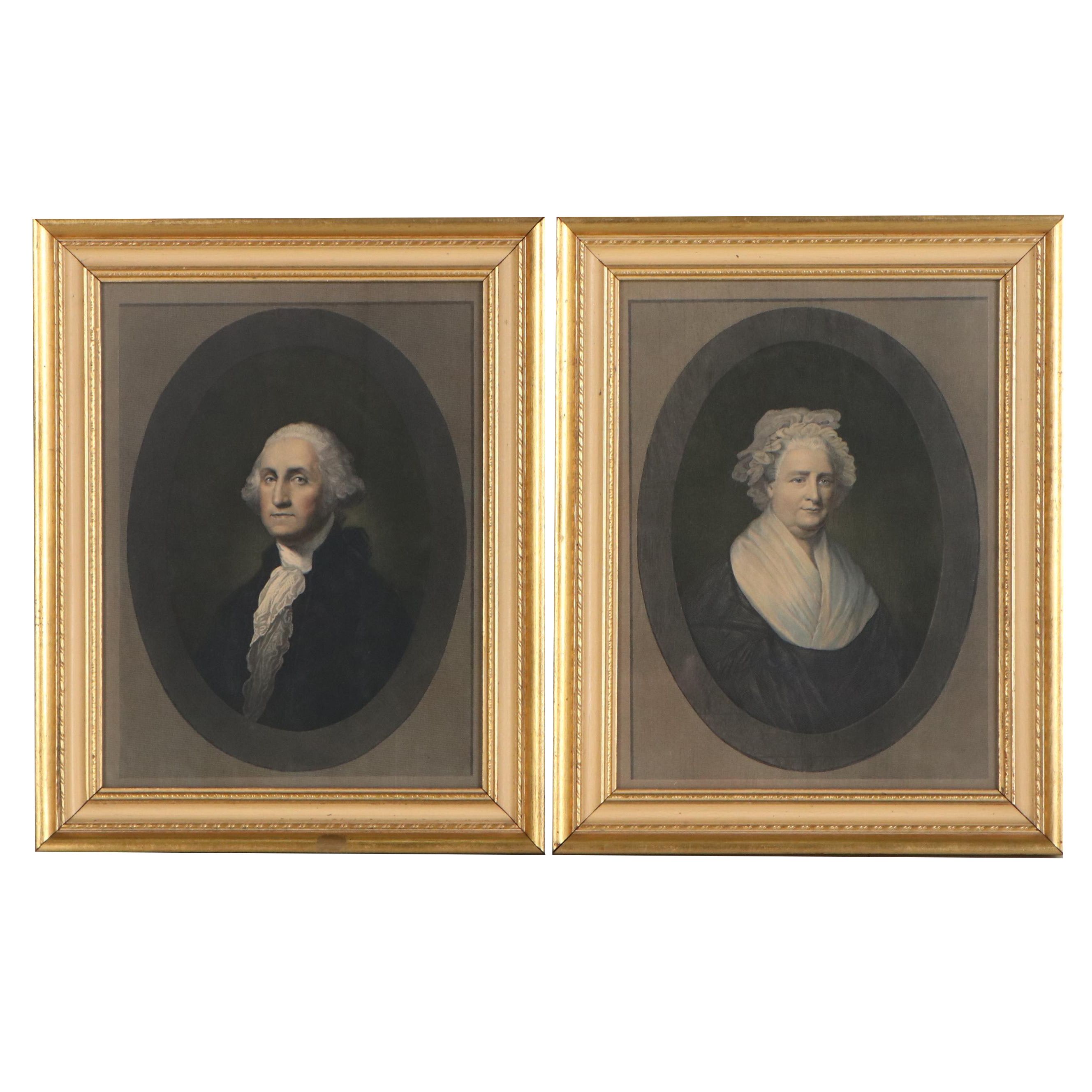 H.B. Hall & Sons Engravings of George & Martha Washington